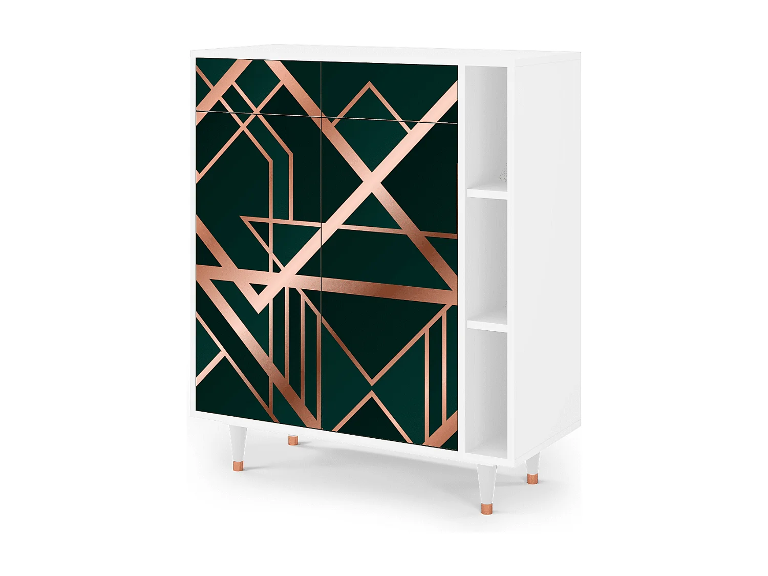 Kredens - 96х110х41 cm - BS6 - Emerald Gatsby, Biały