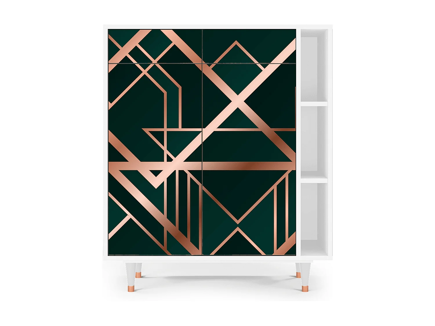 Kredens - 96х110х41 cm - BS6 - Emerald Gatsby, Biały