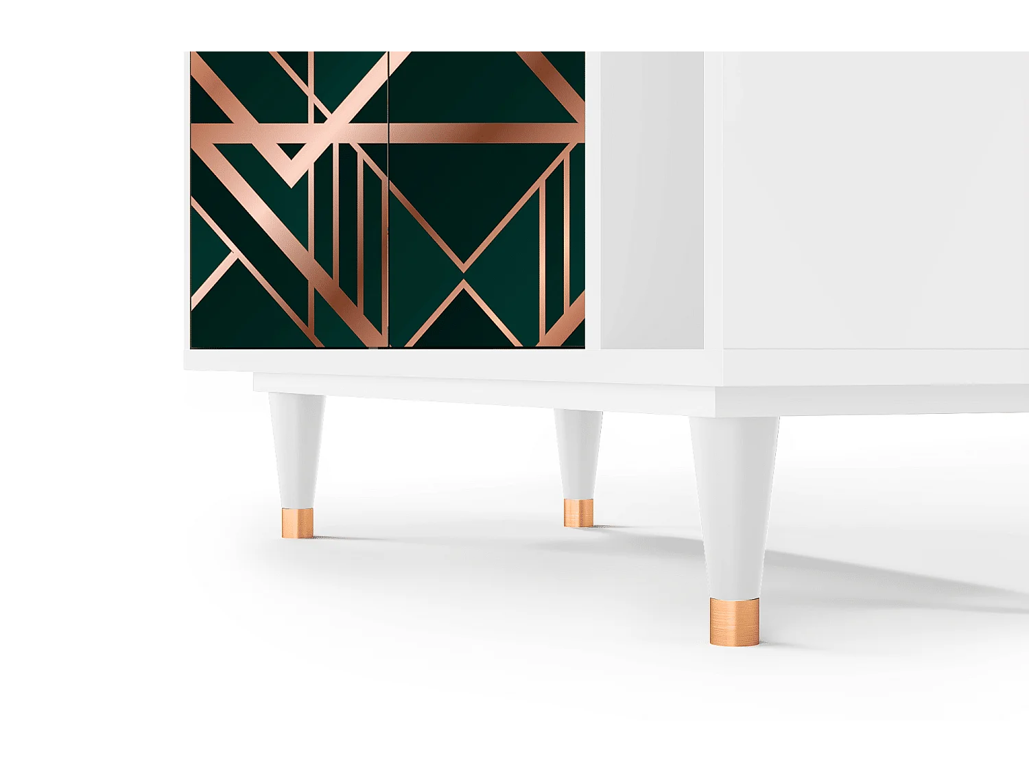 Kredens - 96х110х41 cm - BS6 - Emerald Gatsby, Biały