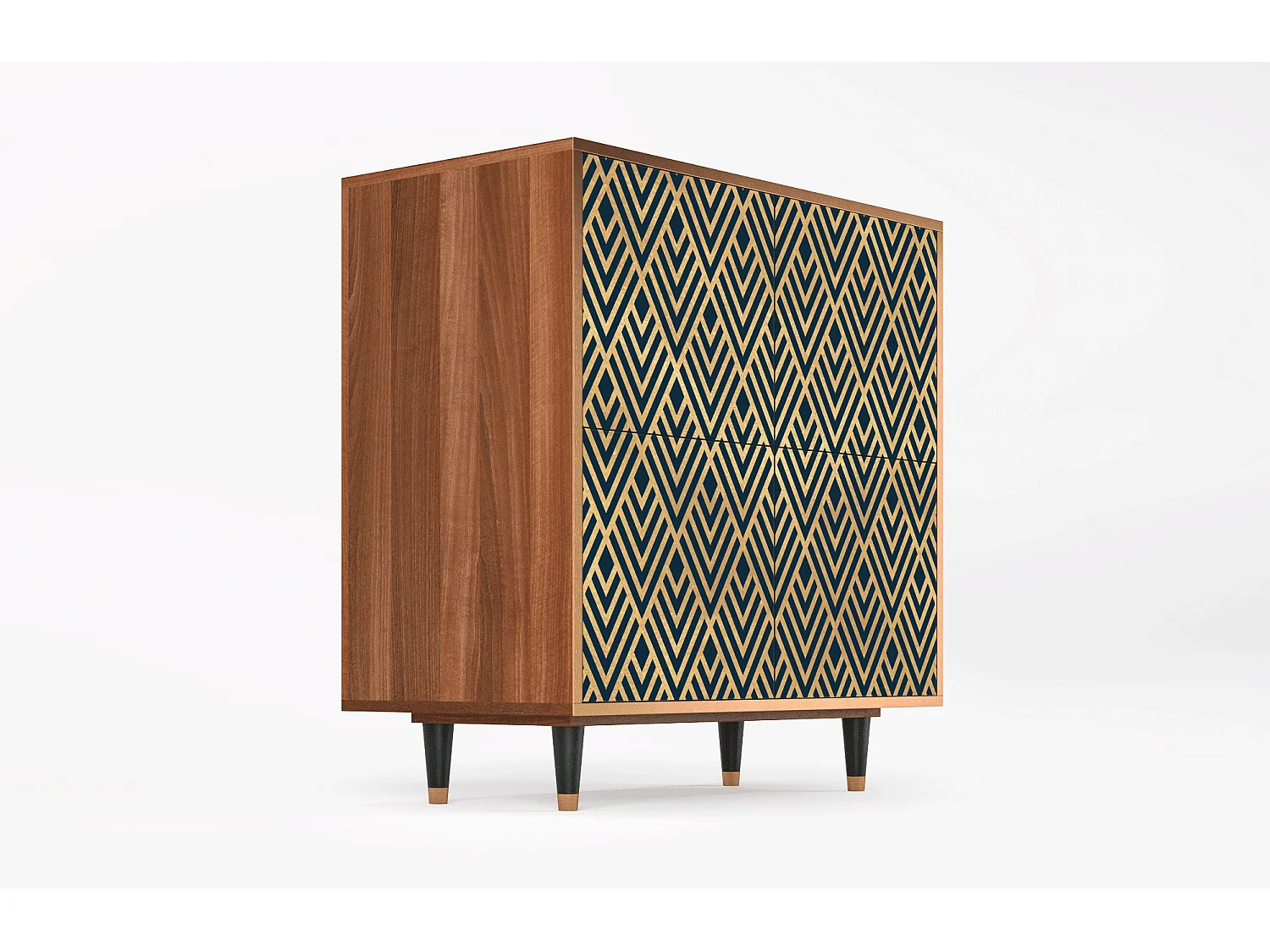 Buffet - 94x96x48 cm - BS3 - Egypt Triangles, Noyer