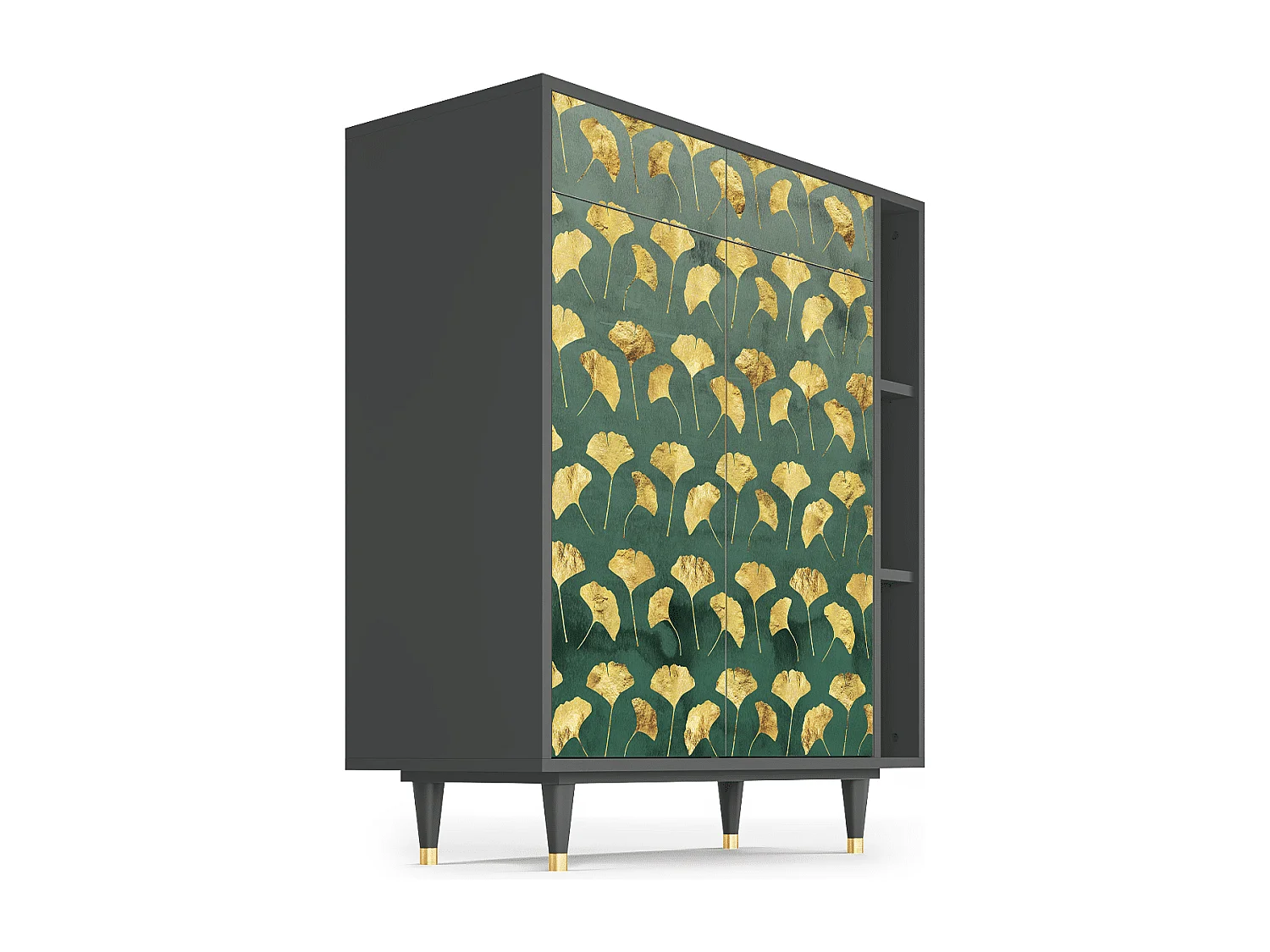 Credenza - 96х110х41 cm - BS6 - Gingko leaves, Antracite