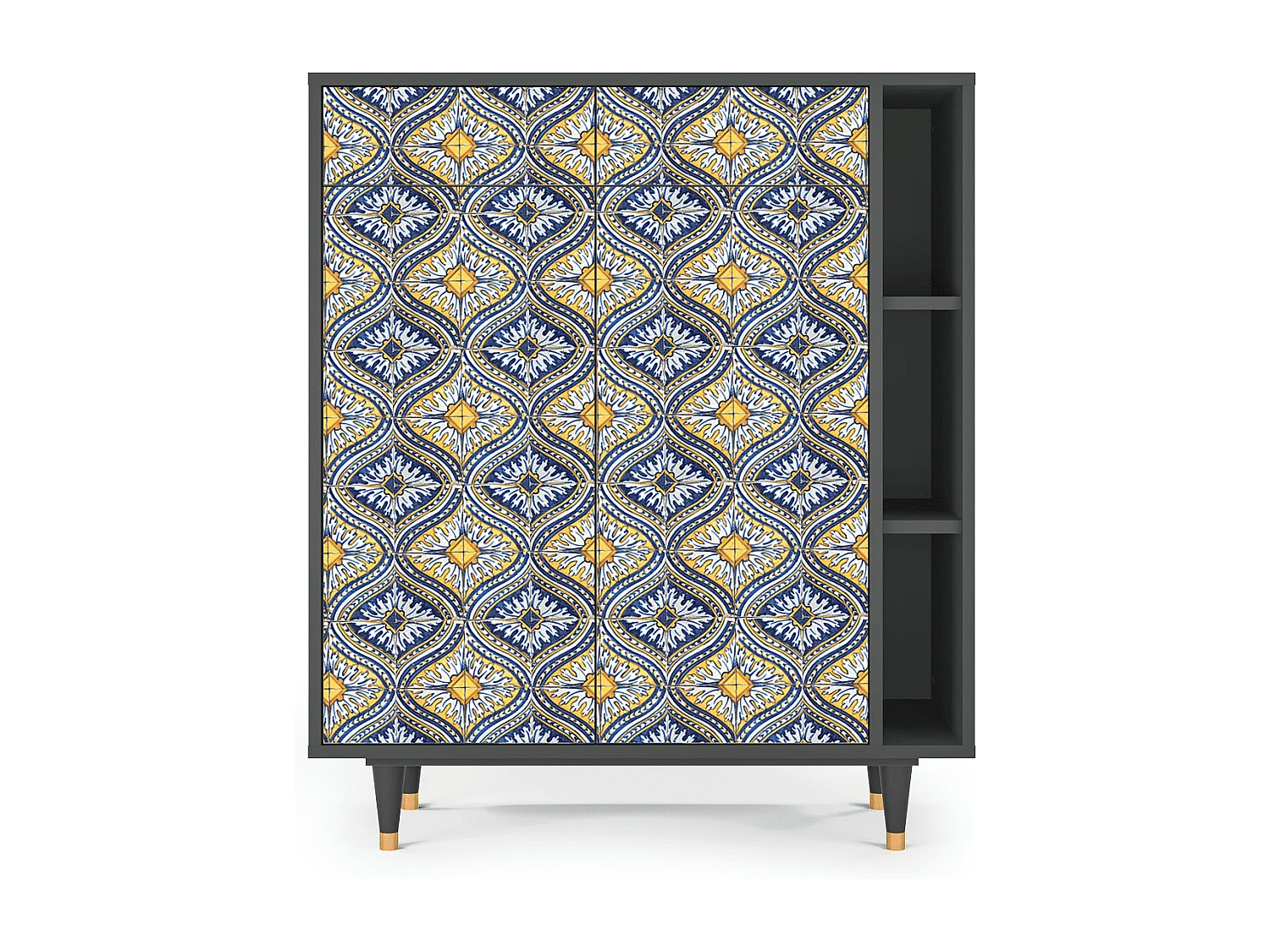 Buffet - 96х110х41 cm - BS6 - Illusory Pattern, Anthracite