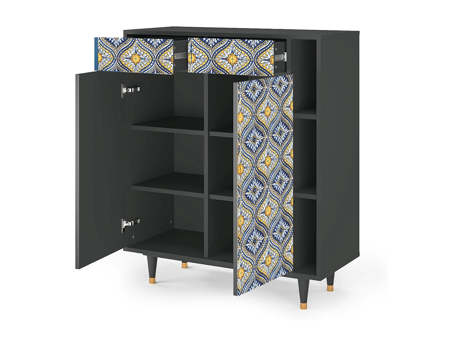 Buffet - 96х110х41 cm - BS6 - Illusory Pattern, Anthracite