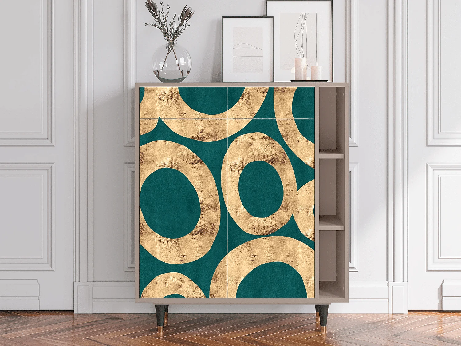 Kredens - 96х110х41 cm - BS6 - Zircon Sphere, Latte