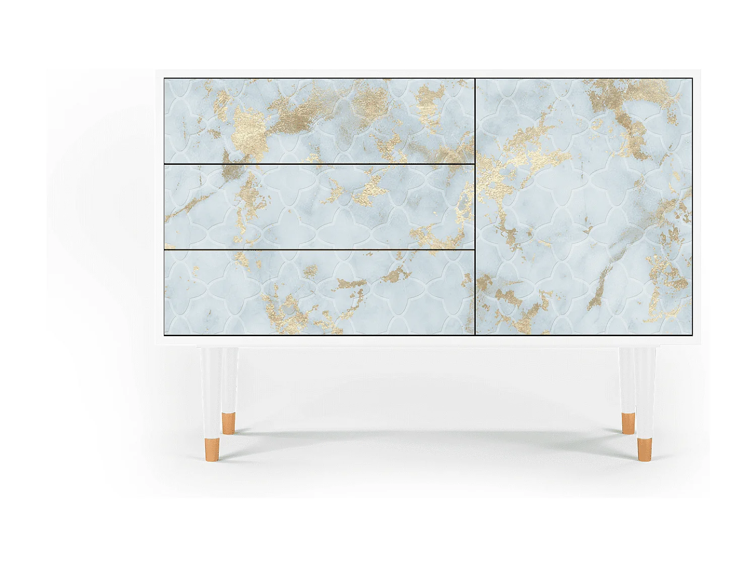 Buffet - 115х84х41 cm - S3 - Golden Waves, Blanc