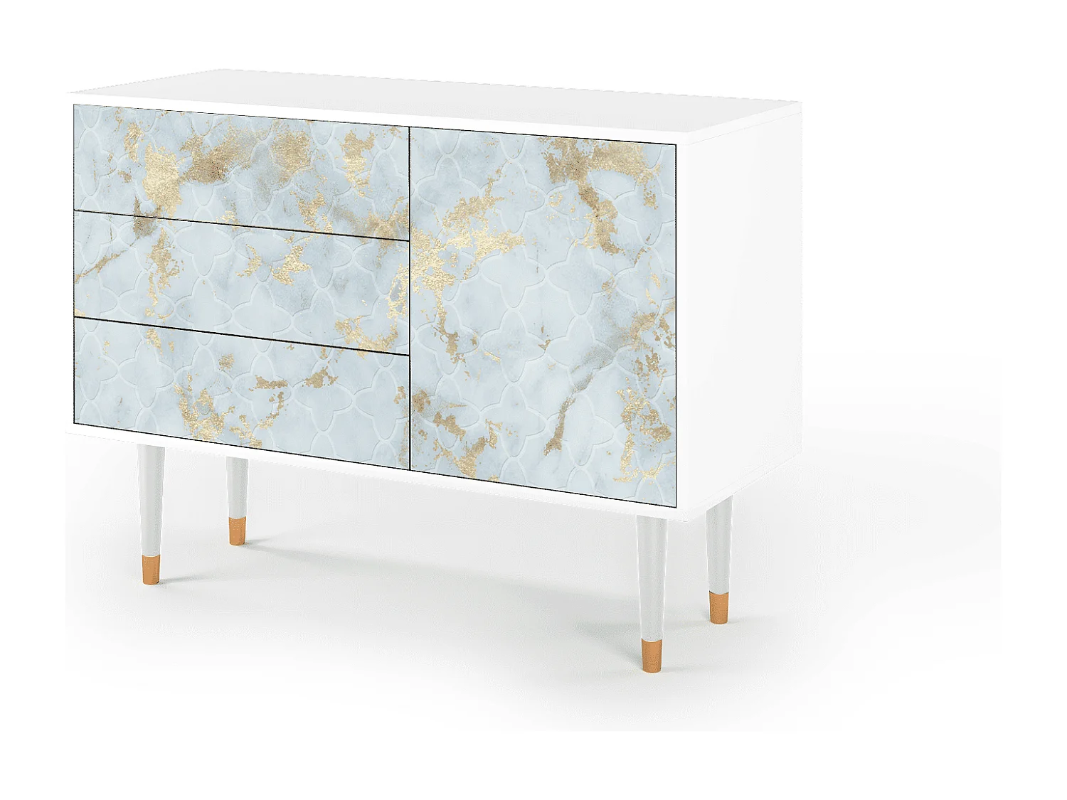Buffet - 115х84х41 cm - S3 - Golden Waves, Blanc