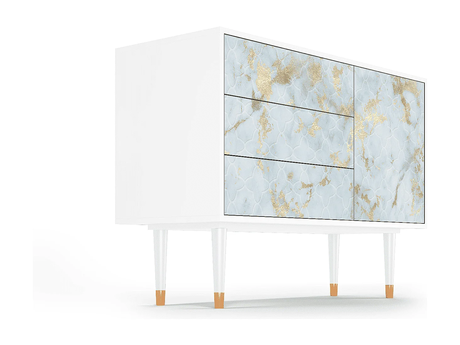 Buffet - 115х84х41 cm - S3 - Golden Waves, Blanc