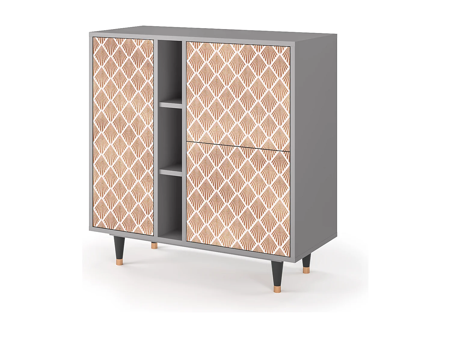 Sideboard - 94х96х41 cm - BS5 - Pastel Sunrise, Grau