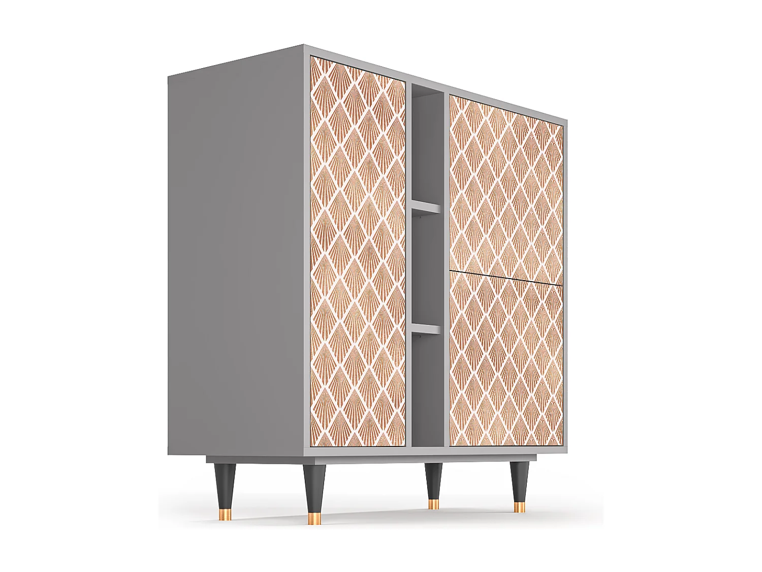 Sideboard - 94х96х41 cm - BS5 - Pastel Sunrise, Grau