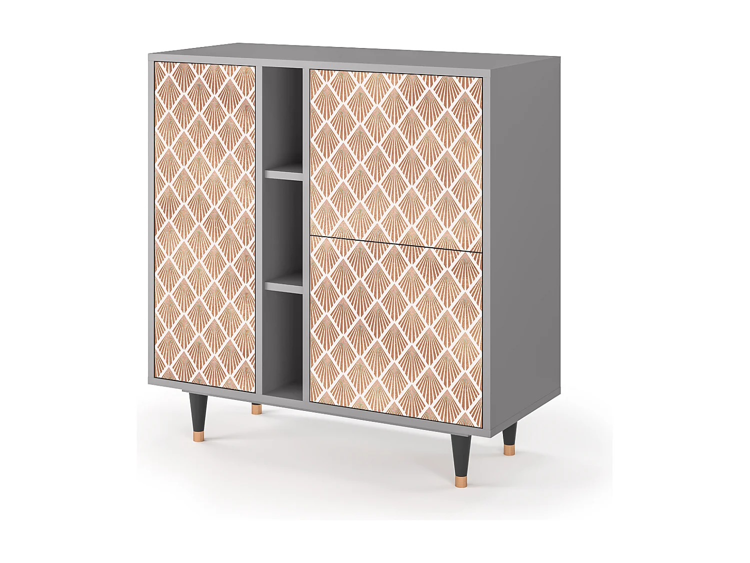 Dressoir - 94х96х41 cm - BS5 - Pastel Sunrise, Grijs