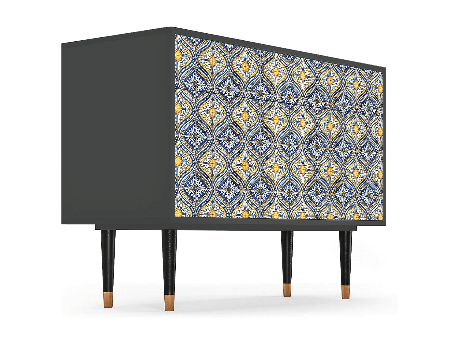 Kredens - 115x85x48 cm - BS4 - Illusory Pattern, Antracyt