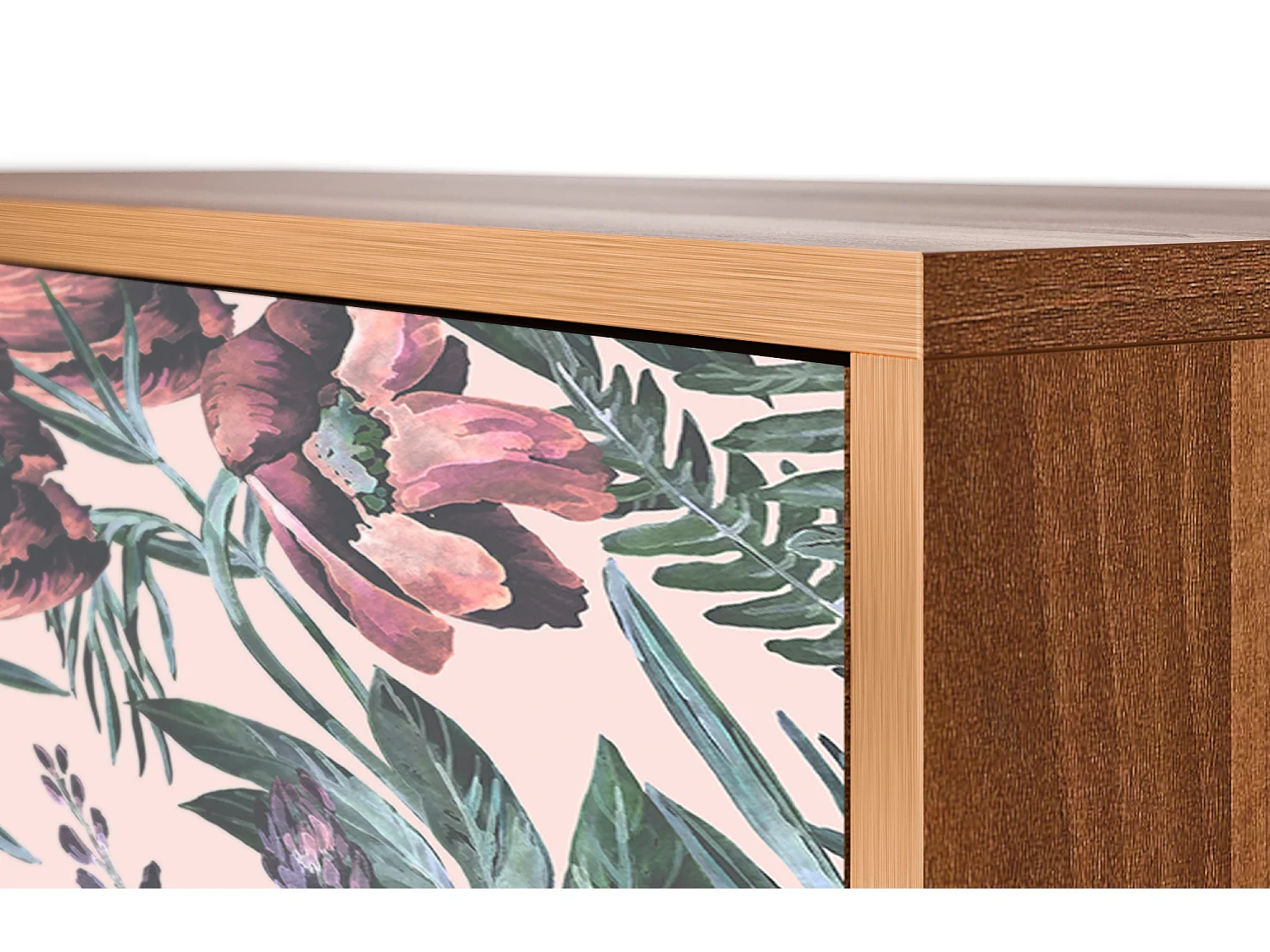 Buffet - 115х84х41 cm - S3 - Peach Peonies, Noyer