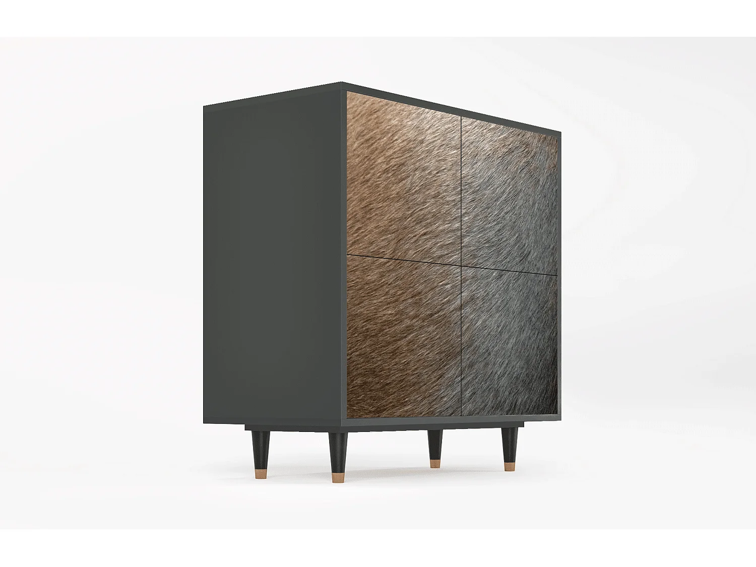 Sideboard - 94x96x48 cm - BS3 - Peanut Hair, Anthrazit