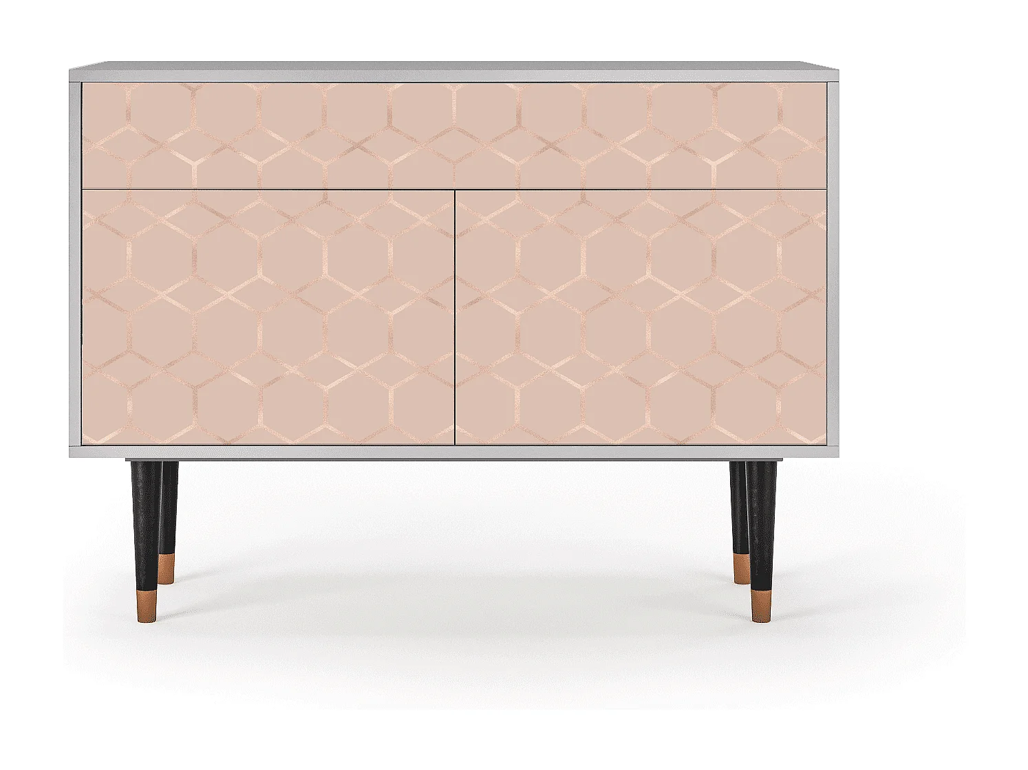 Buffet - 115x85x48 cm - BS4 - Rose Honeycomb, Gris