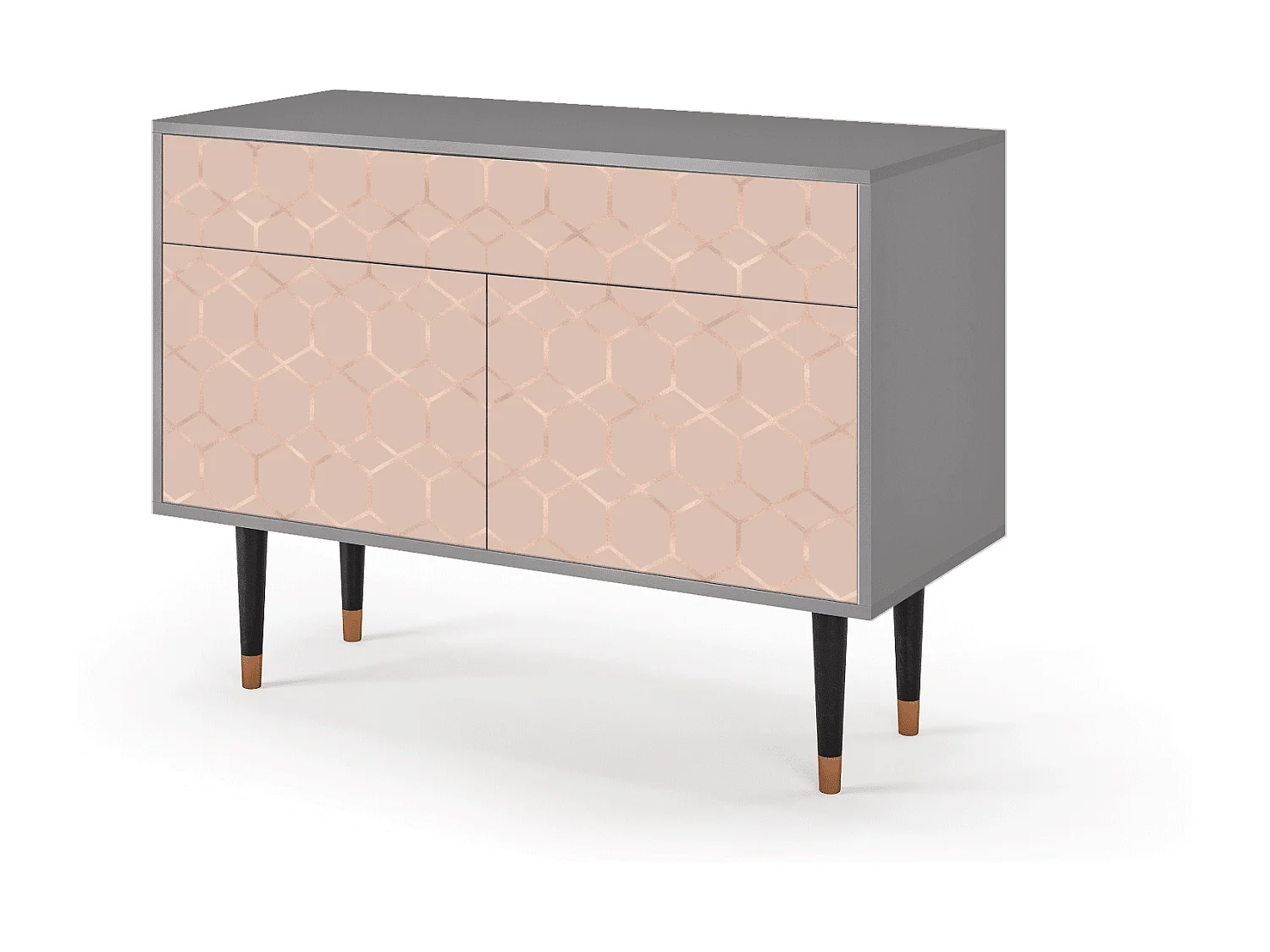 Buffet - 115x85x48 cm - BS4 - Rose Honeycomb, Gris
