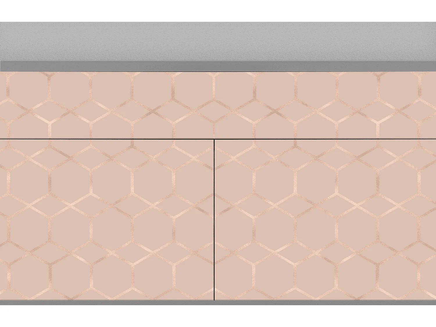 Buffet - 115x85x48 cm - BS4 - Rose Honeycomb, Gris