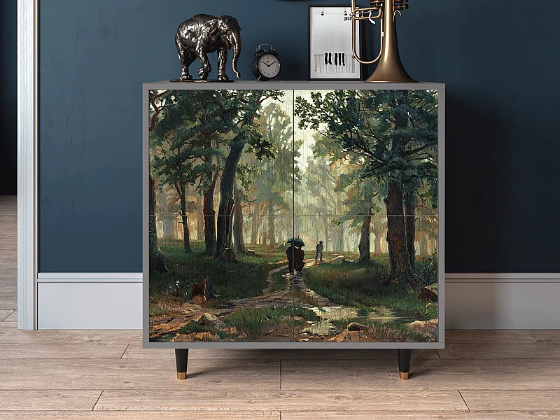 Aparador - 94x96x48 cm - BS3 -  Rain in the Oak Forest, Cinza