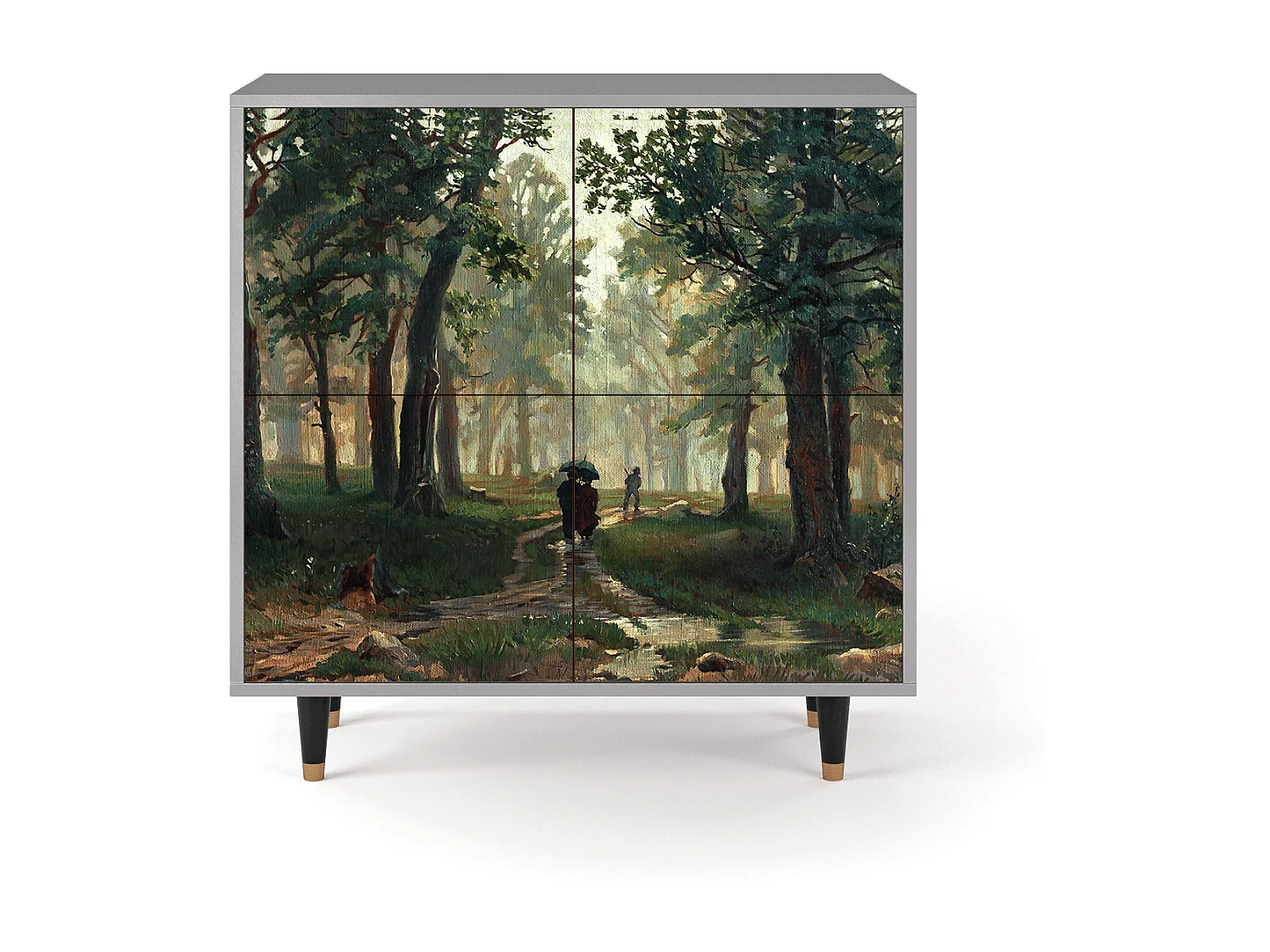 Credenza - 94x96x48 cm - BS3 -  Rain in the Oak Forest, Grigio