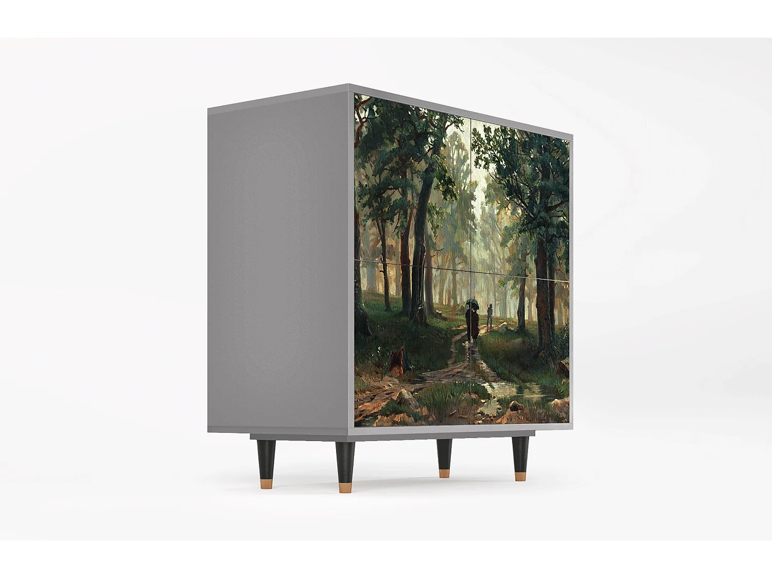 Credenza - 94x96x48 cm - BS3 -  Rain in the Oak Forest, Grigio