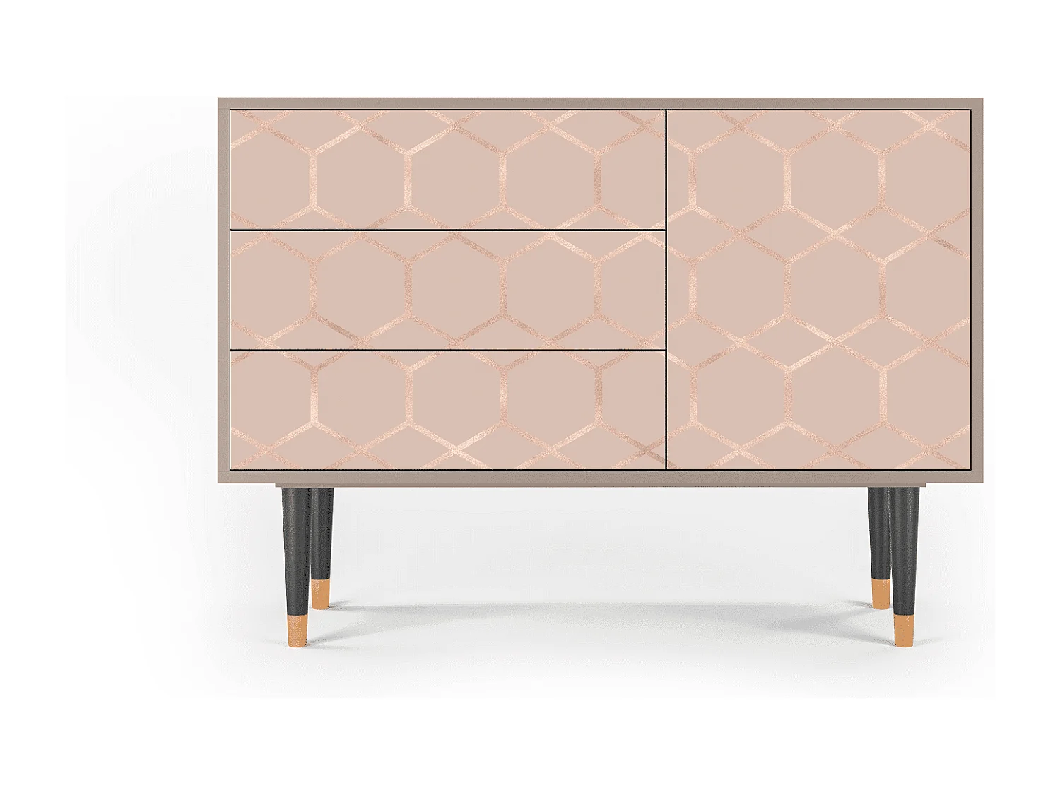 Dressoir - 115х84х41 cm - S3 - Rose Honeycomb, Zand