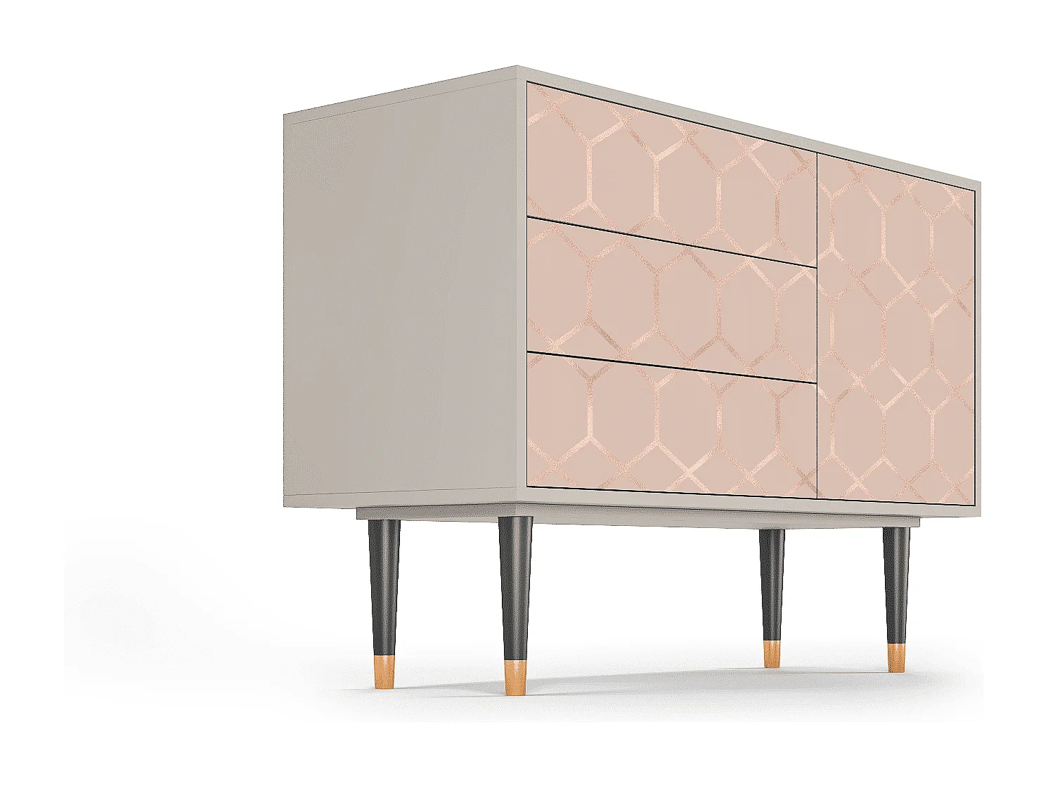 Dressoir - 115х84х41 cm - S3 - Rose Honeycomb, Zand