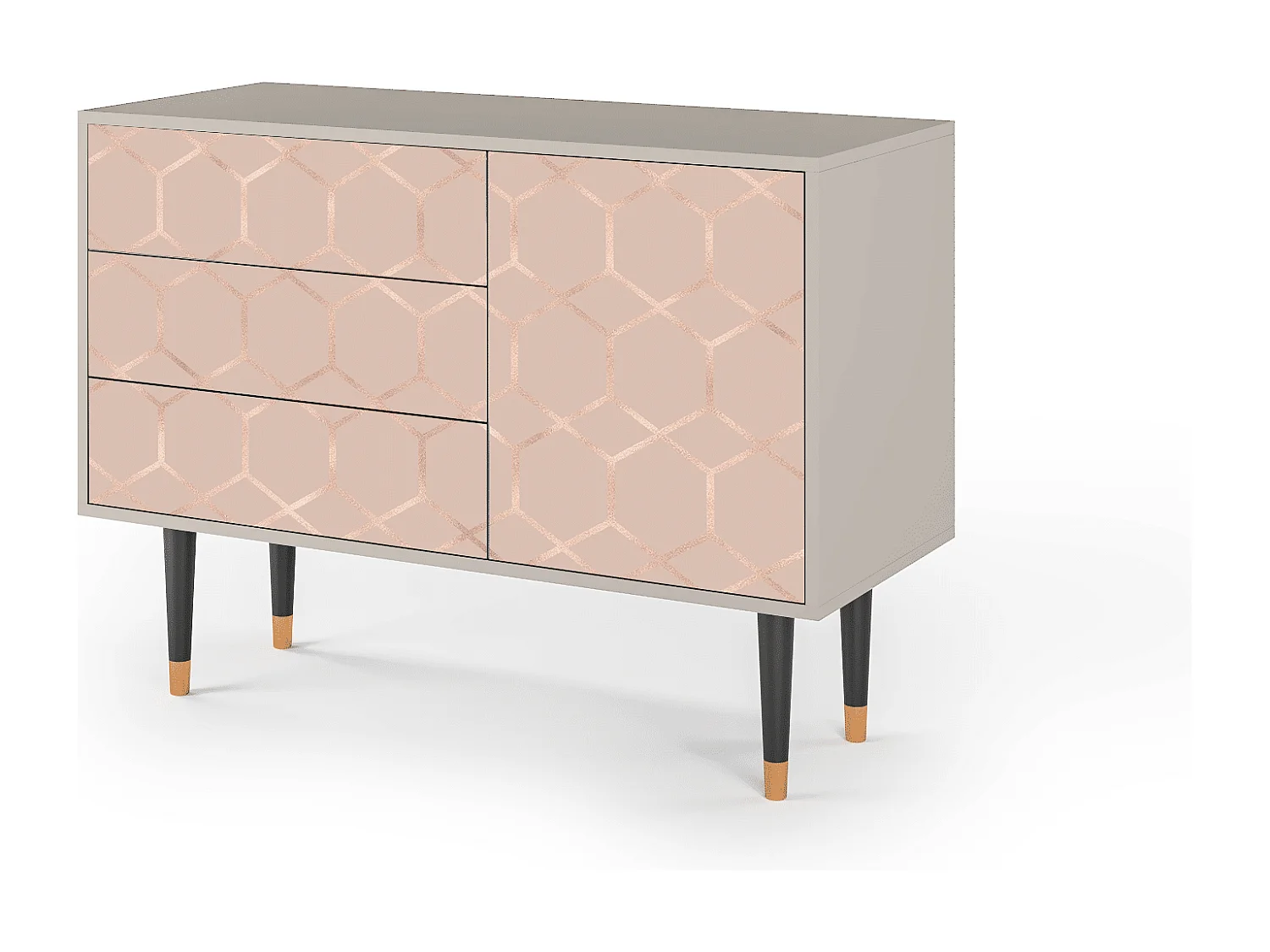 Credenza - 115х84х41 cm - S3 - Rose Honeycomb, Sabbia