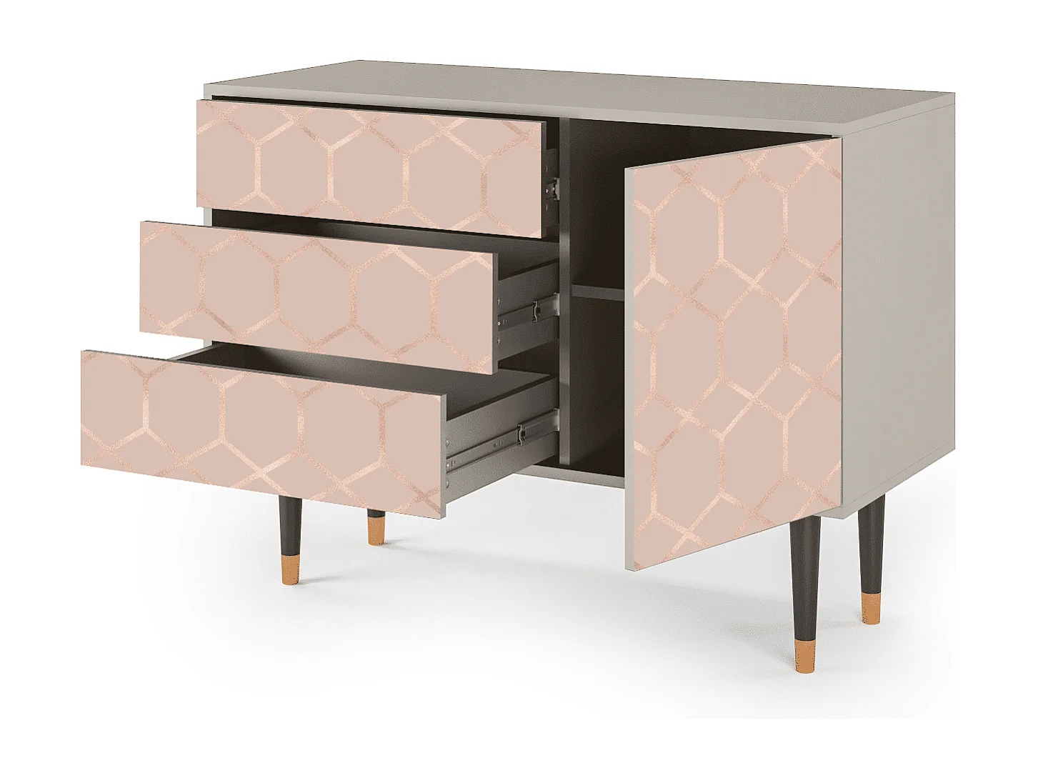 Credenza - 115х84х41 cm - S3 - Rose Honeycomb, Sabbia