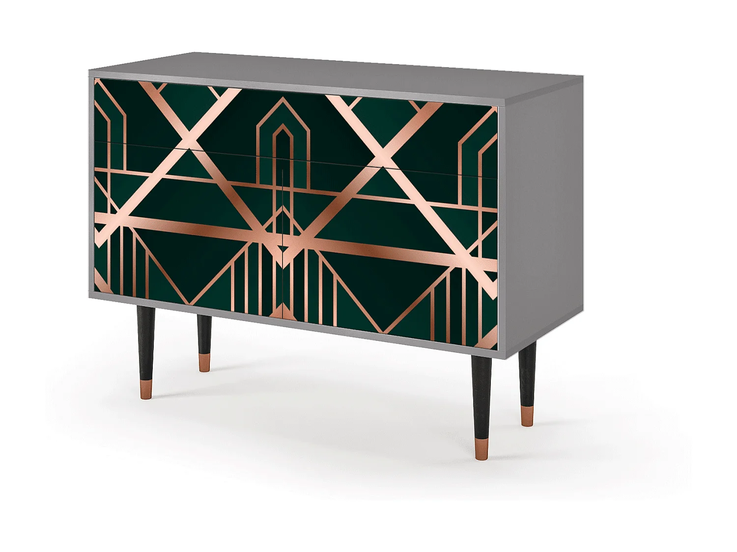 Kredens - 115x85x48 cm - BS4 - Emerald Gatsby, Szary