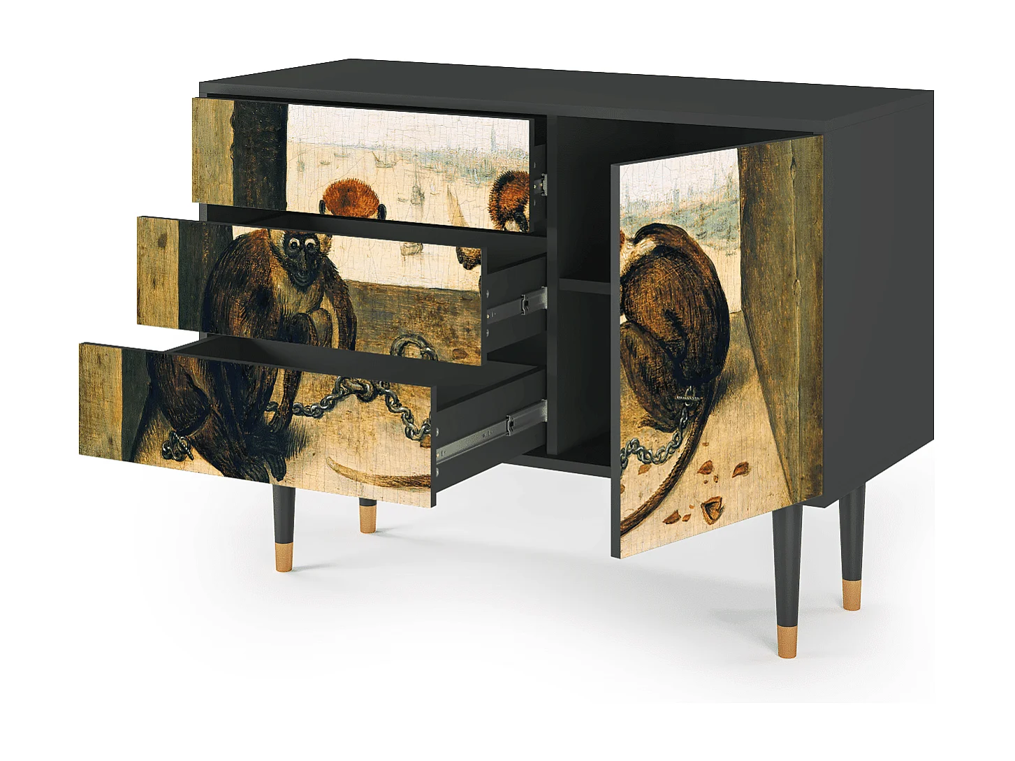 Buffet - 115х84х41 cm - S3 - Two Monkeys, Anthracite
