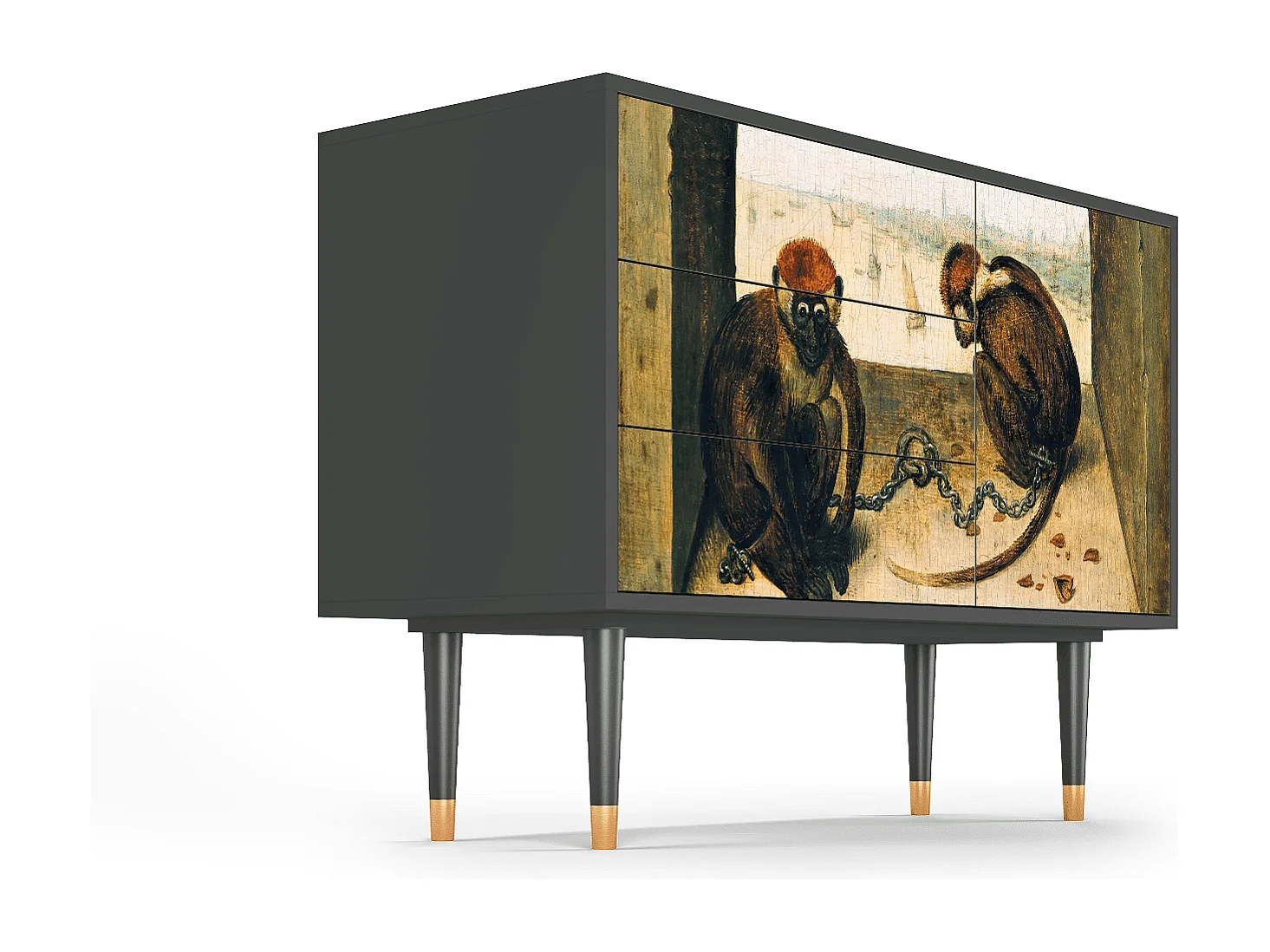 Buffet - 115х84х41 cm - S3 - Two Monkeys, Anthracite