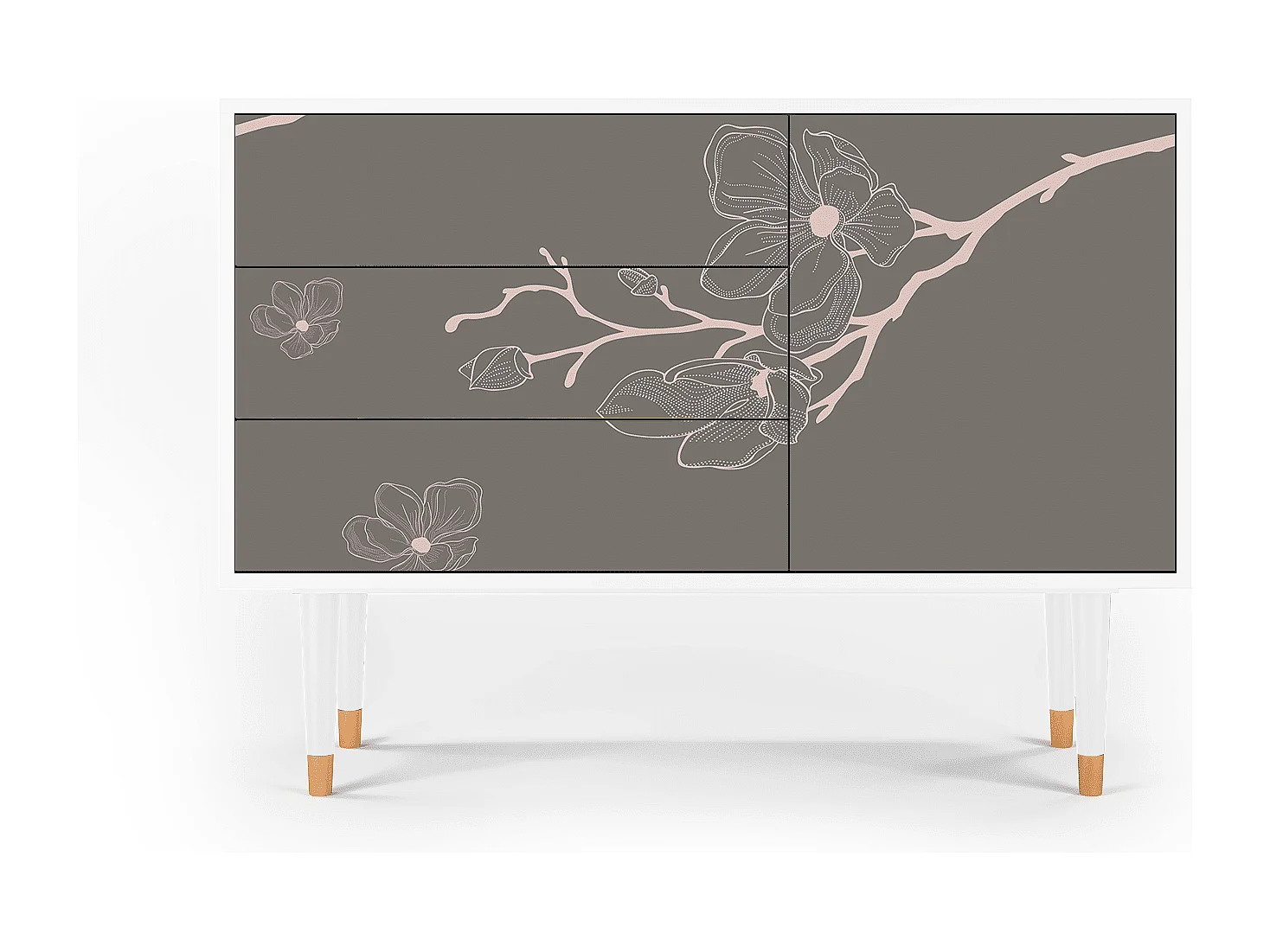 Buffet - 115х84х41 cm - S3 - Cherry Blossom, Blanc