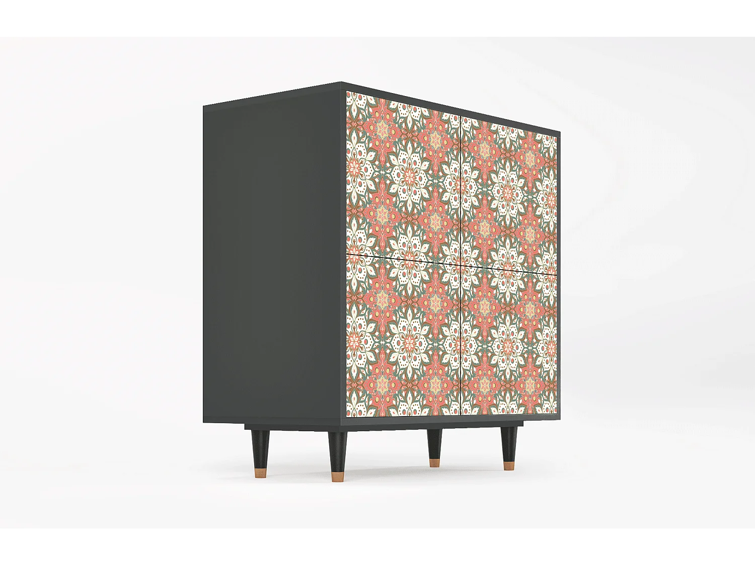 Kredens - 94x96x48 cm - BS3 - Peach Grove, Antracyt