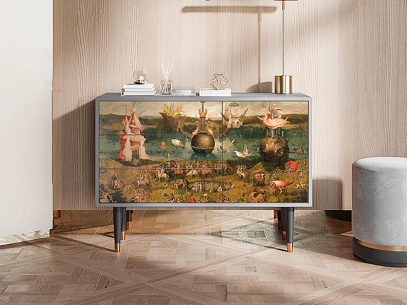 Kredens - 115х84х41 cm - S3 - Garden of Delights , Szary