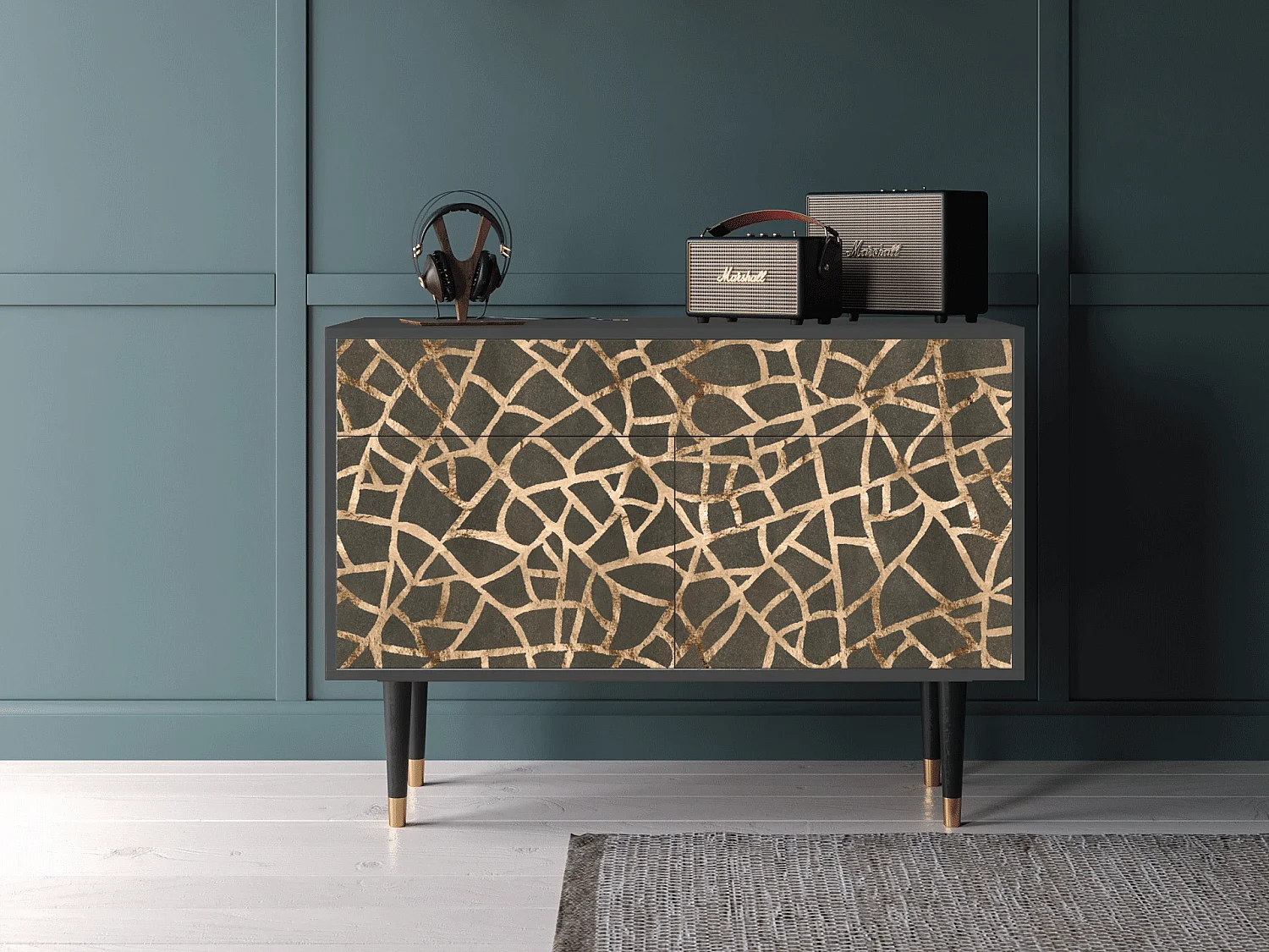 Credenza - 115x85x48 cm - BS4 - Enlarged Leaf, Antracite