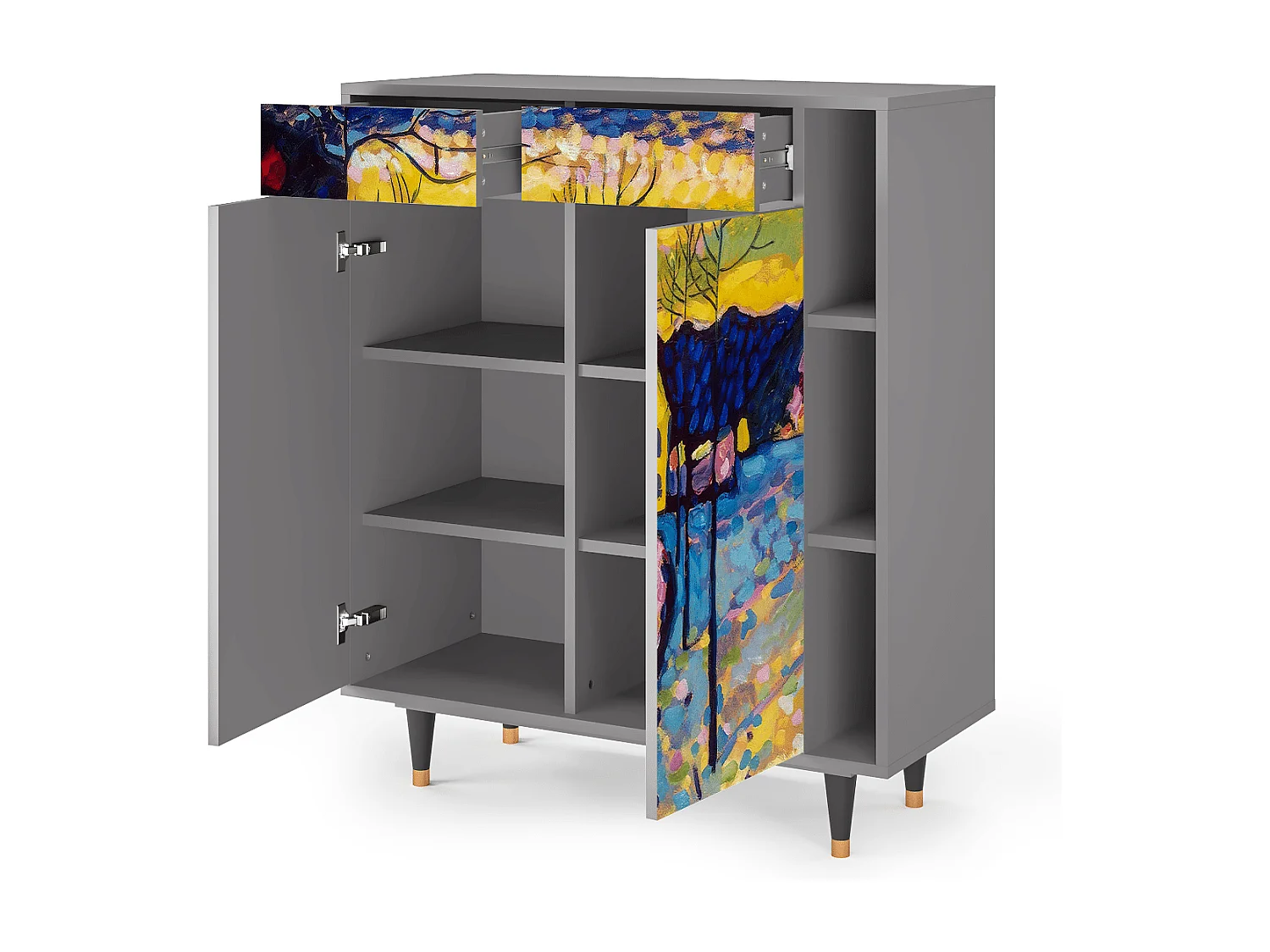 Buffet - 96х110х41 cm - BS6 - Winter Landscape, Gris