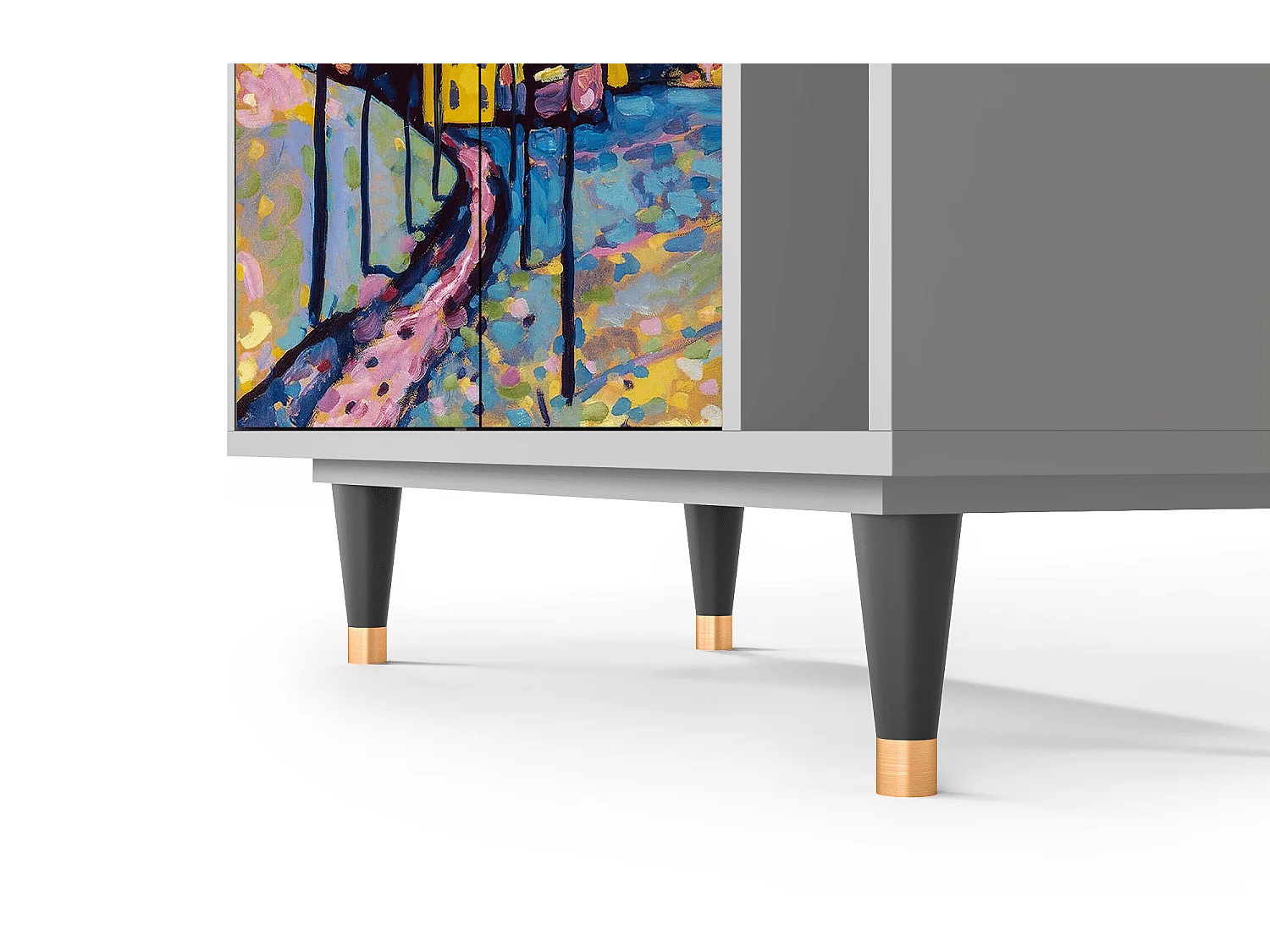 Credenza - 96х110х41 cm - BS6 - Winter Landscape, Grigio