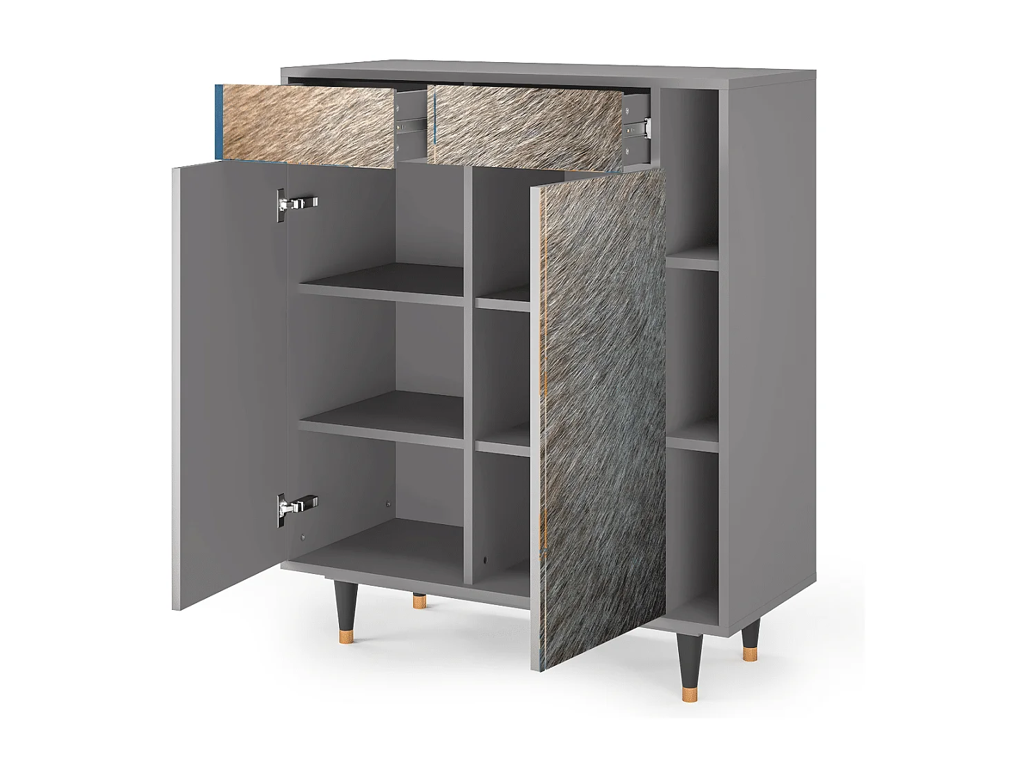 Credenza - 96х110х41 cm - BS6 - Peanut Hair, Grigio