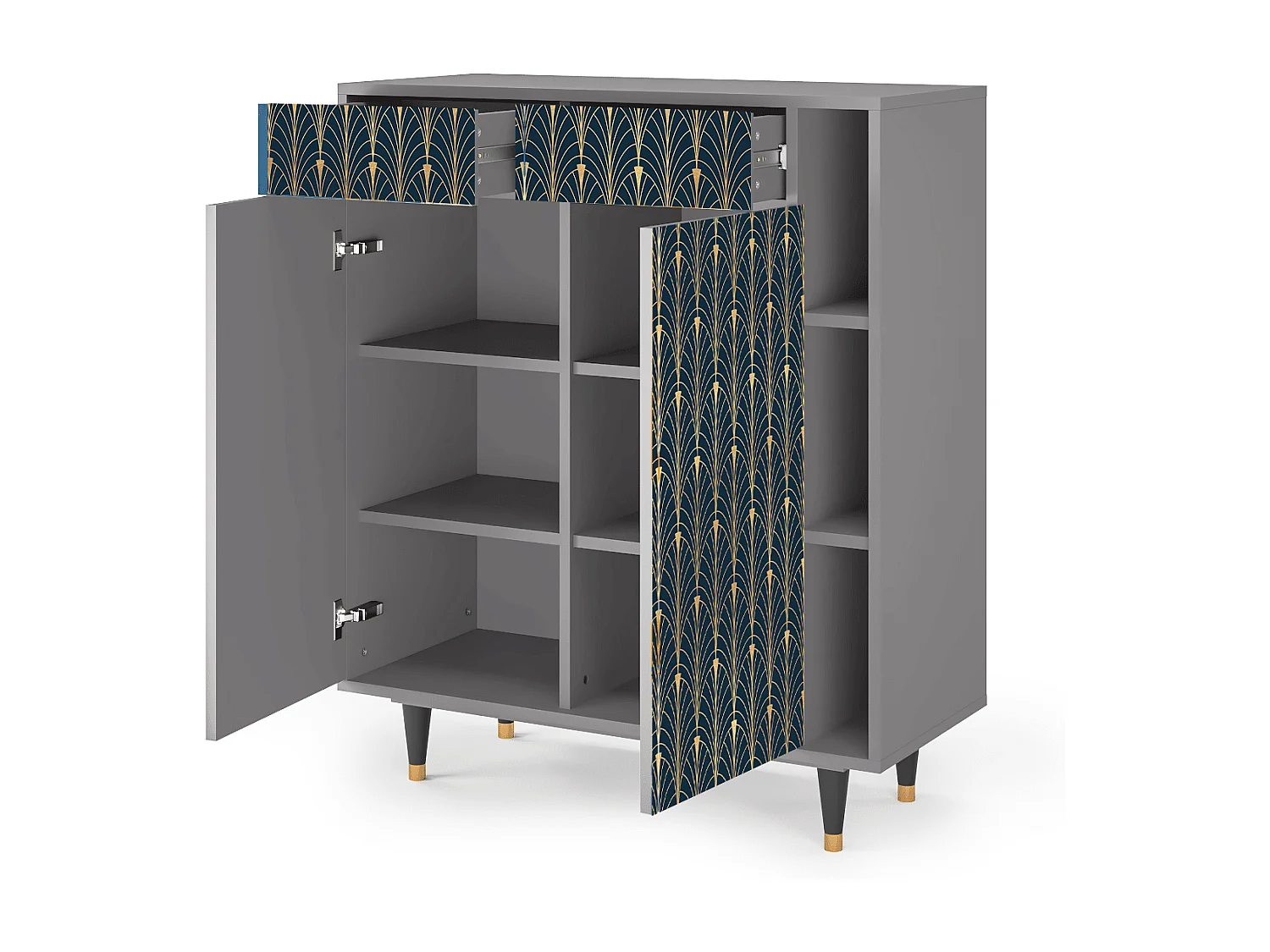 Credenza - 96х110х41 cm - BS6 - Flower of the Nile, Grigio