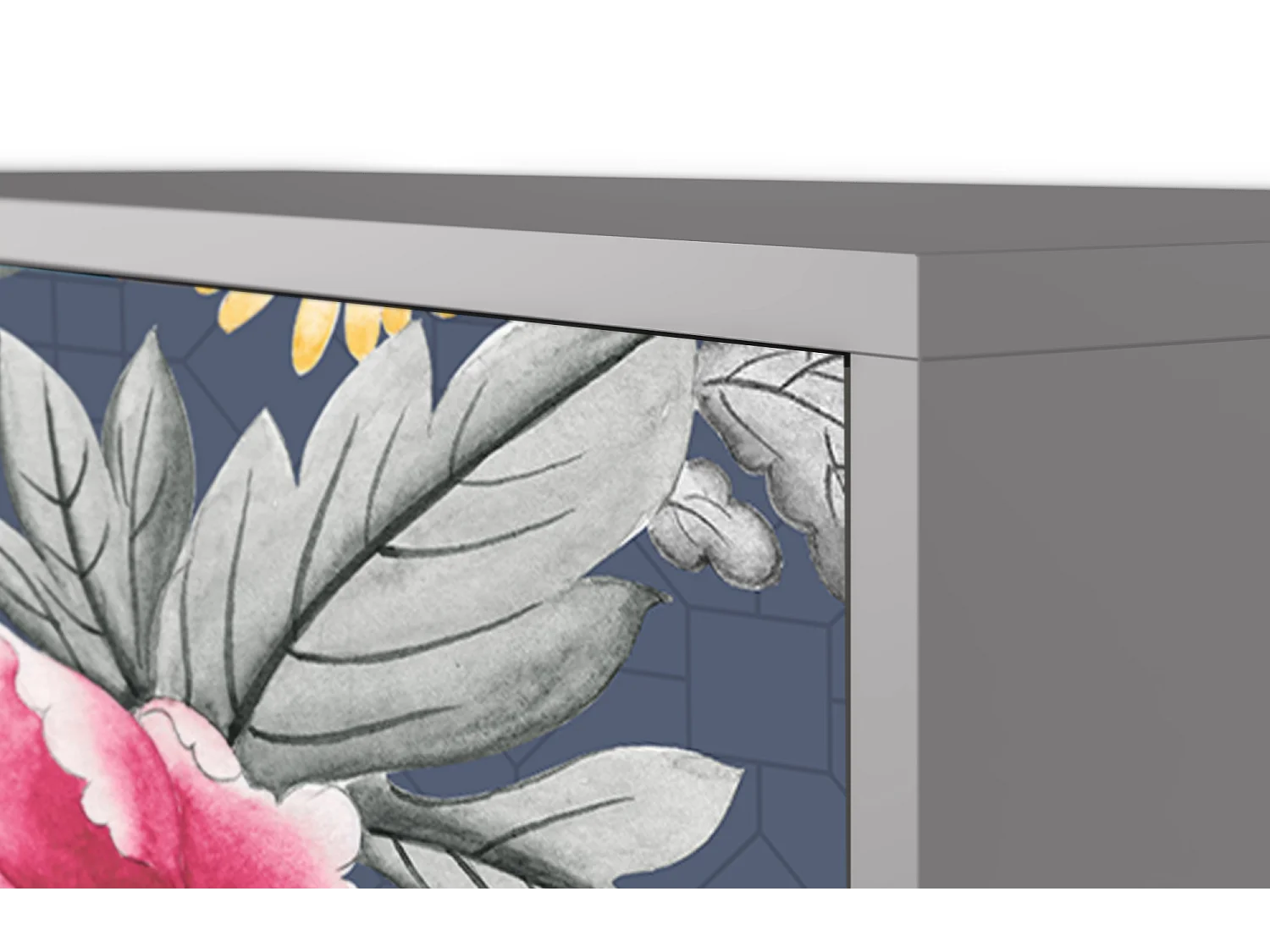 Kredens - 115х84х41 cm - S3 - Dark Flower Bed, Szary