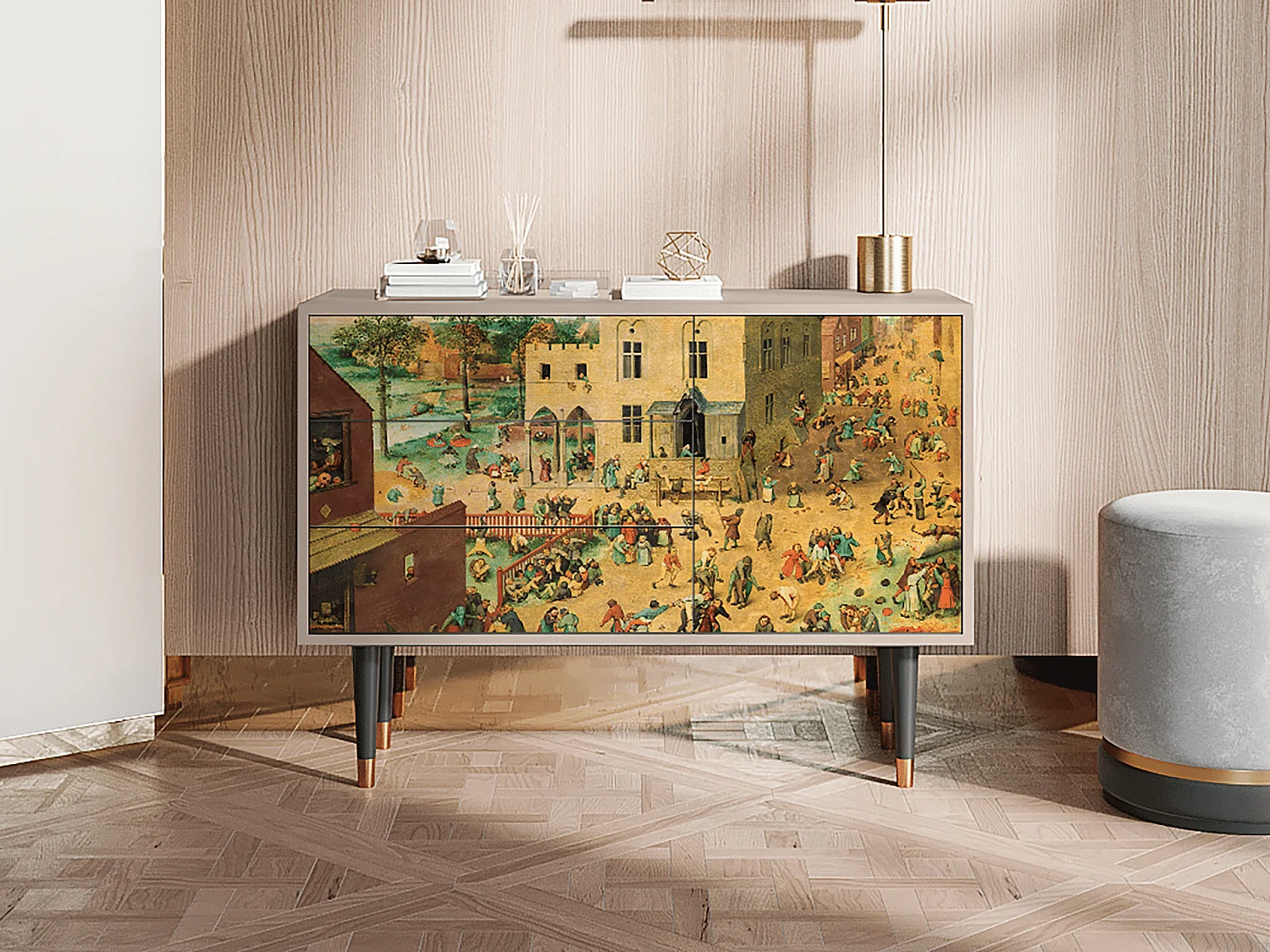 Aparador - 115х84х41 cm - S3 - Children Games, Latte