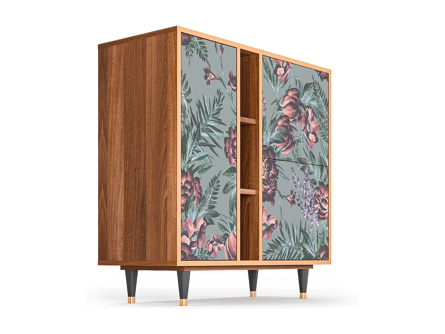 Buffet - 94х96х41 cm - BS5 - Light Peonies, Noyer