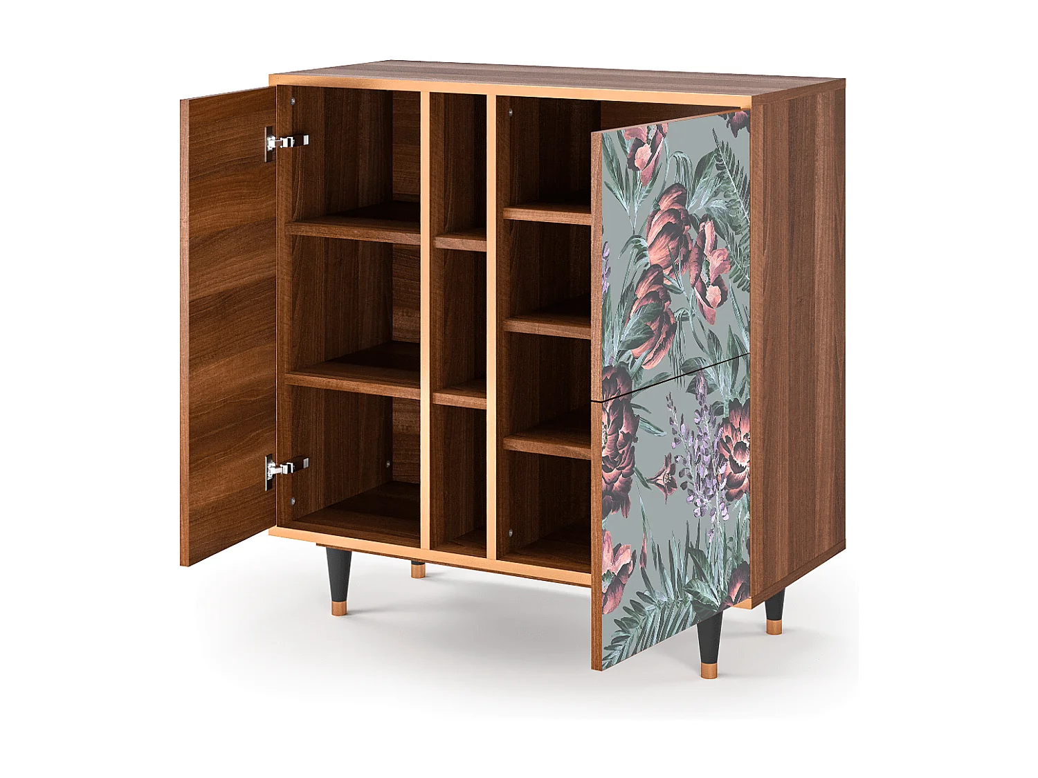 Buffet - 94х96х41 cm - BS5 - Light Peonies, Noyer