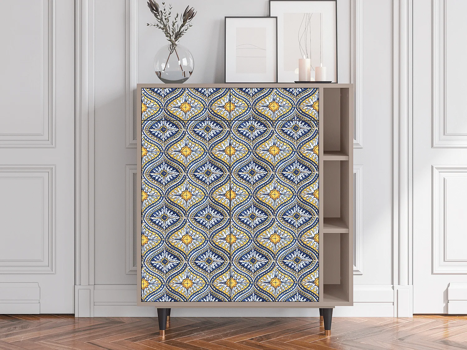 Buffet - 96х110х41 cm - BS6 - Illusory Pattern, Latte