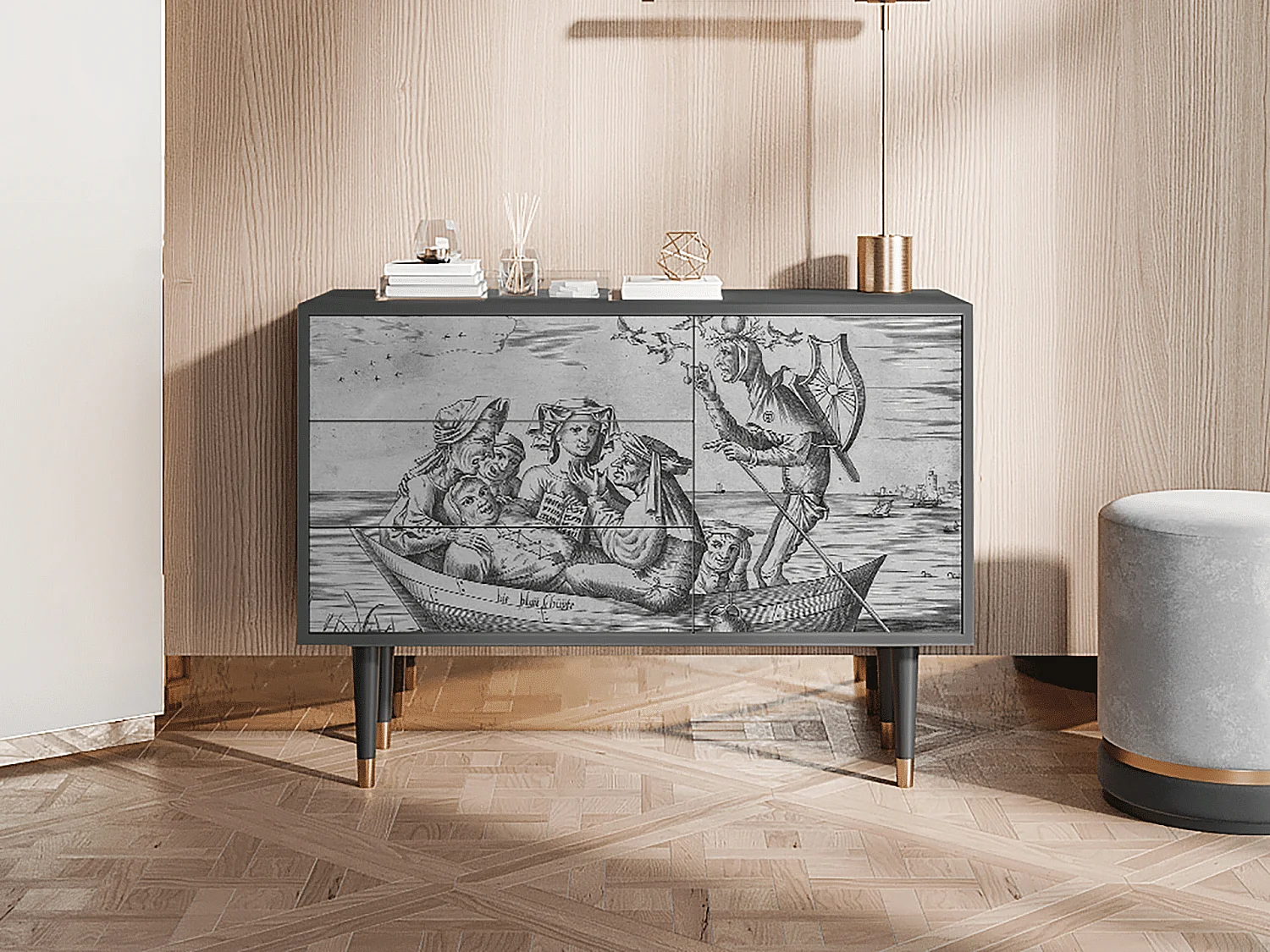 Credenza - 115х84х41 cm - S3 - Blau Schuyte, Antracite