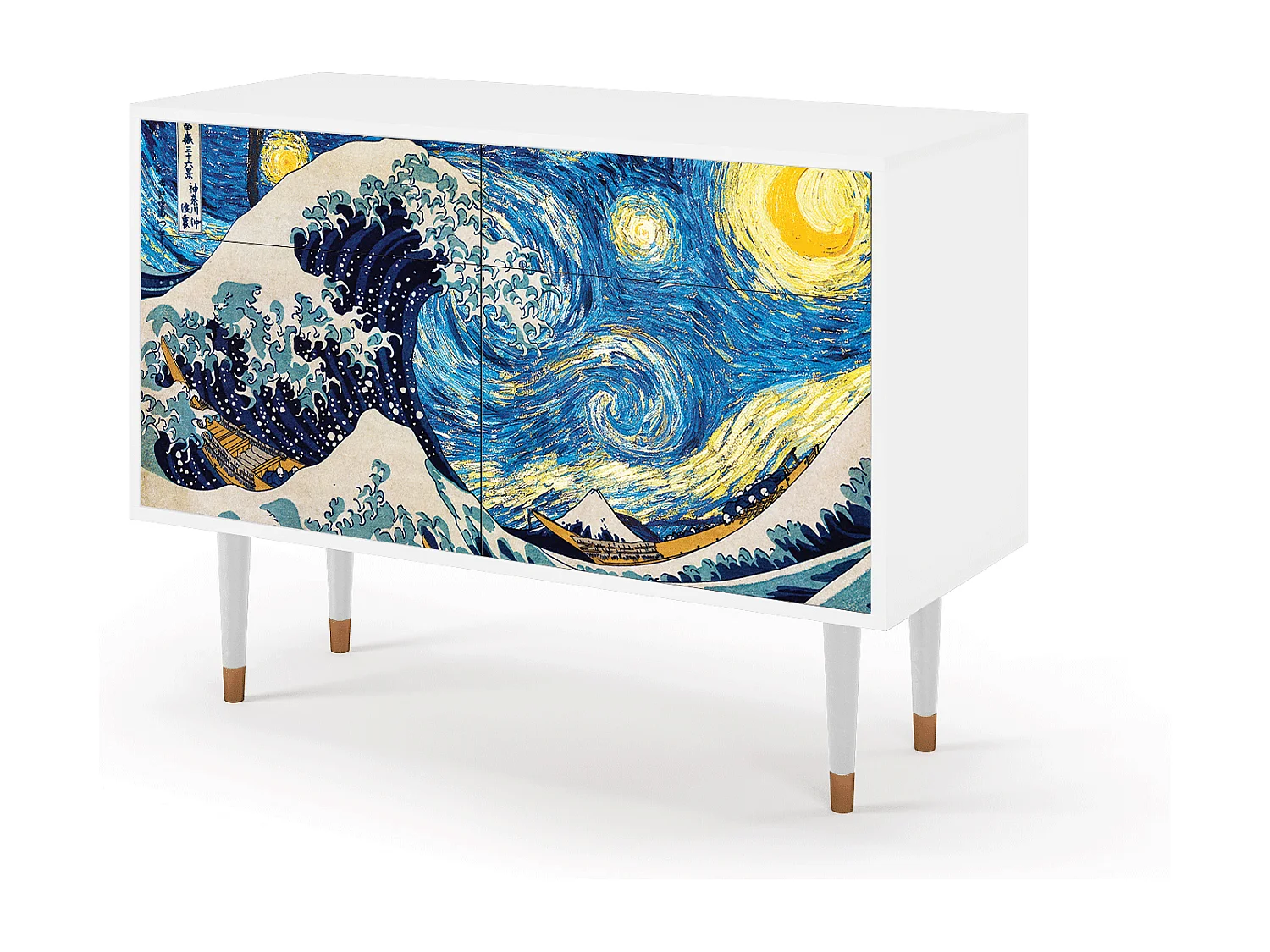 Buffet - 115x85x48 cm - BS4 - Great Wave, Blanc