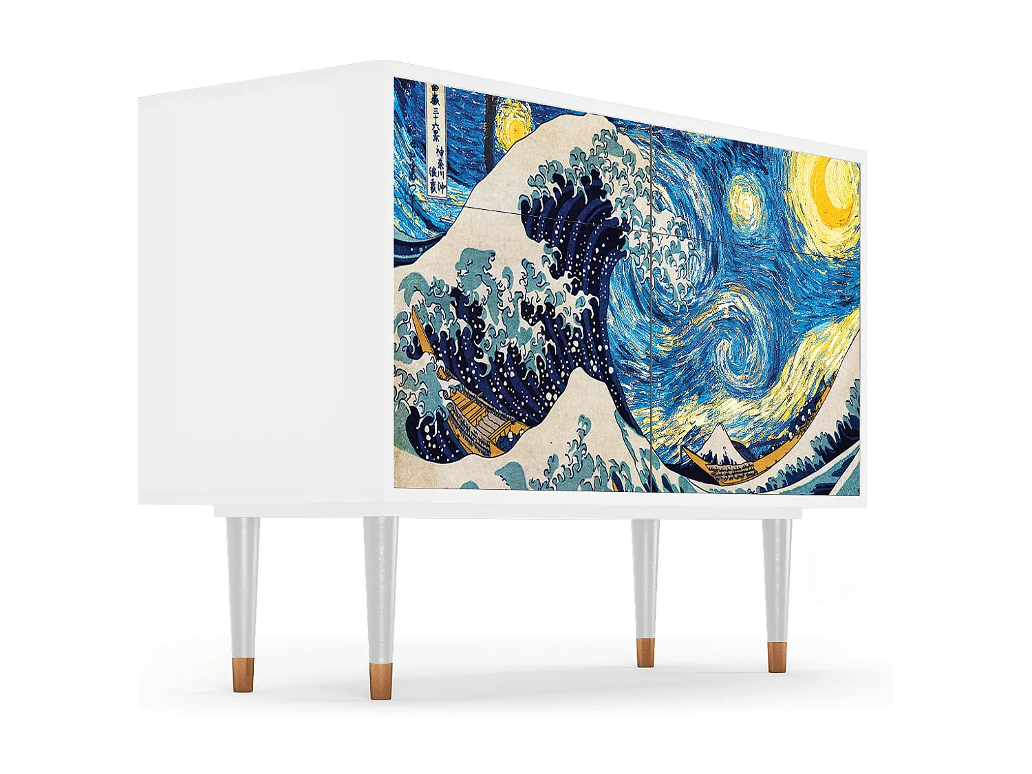 Buffet - 115x85x48 cm - BS4 - Great Wave, Blanc