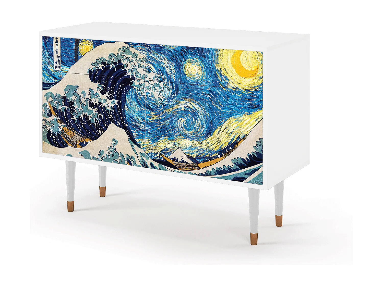 Buffet - 115x85x48 cm - BS4 - Great Wave, Blanc