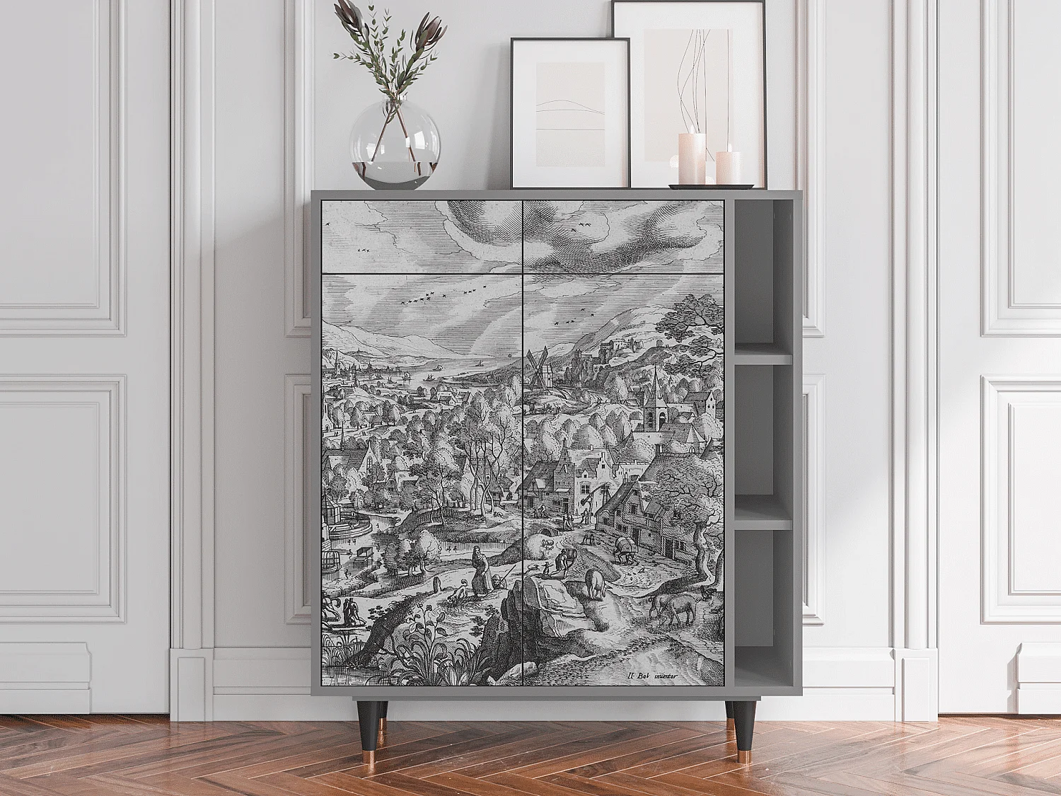 Buffet - 96х110х41 cm - BS6 - Bird Dropping, Gris