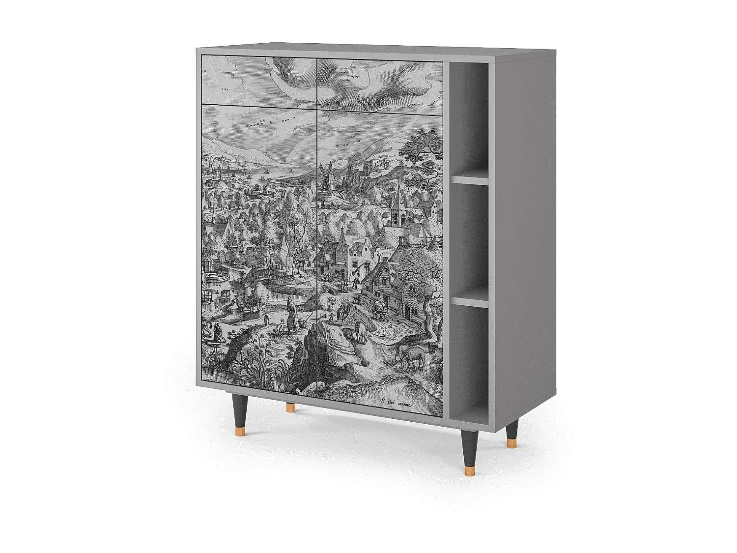 Buffet - 96х110х41 cm - BS6 - Bird Dropping, Gris