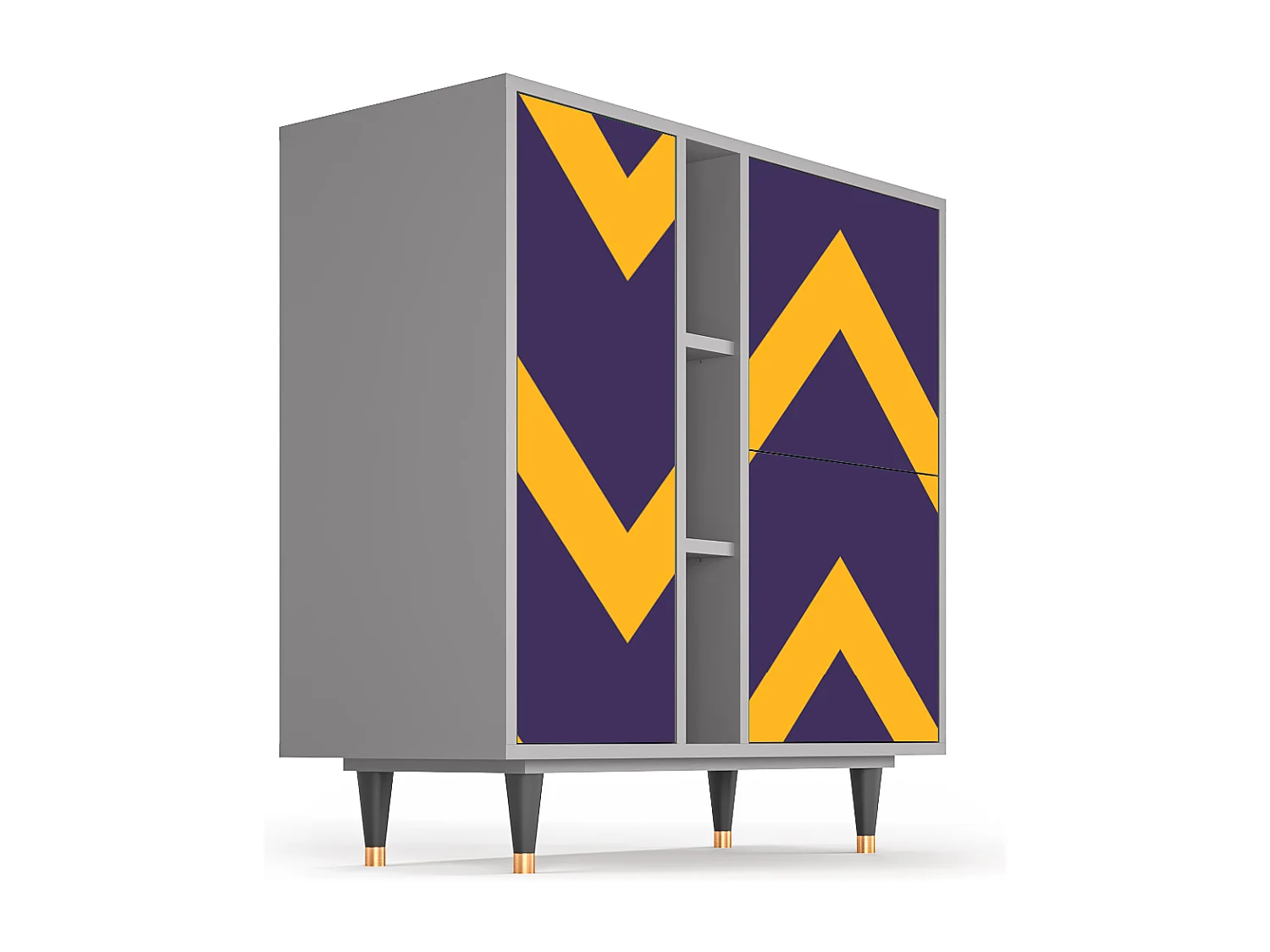 Aparador - 94х96х41 cm - BS5 - The Brightest Way, Cinza